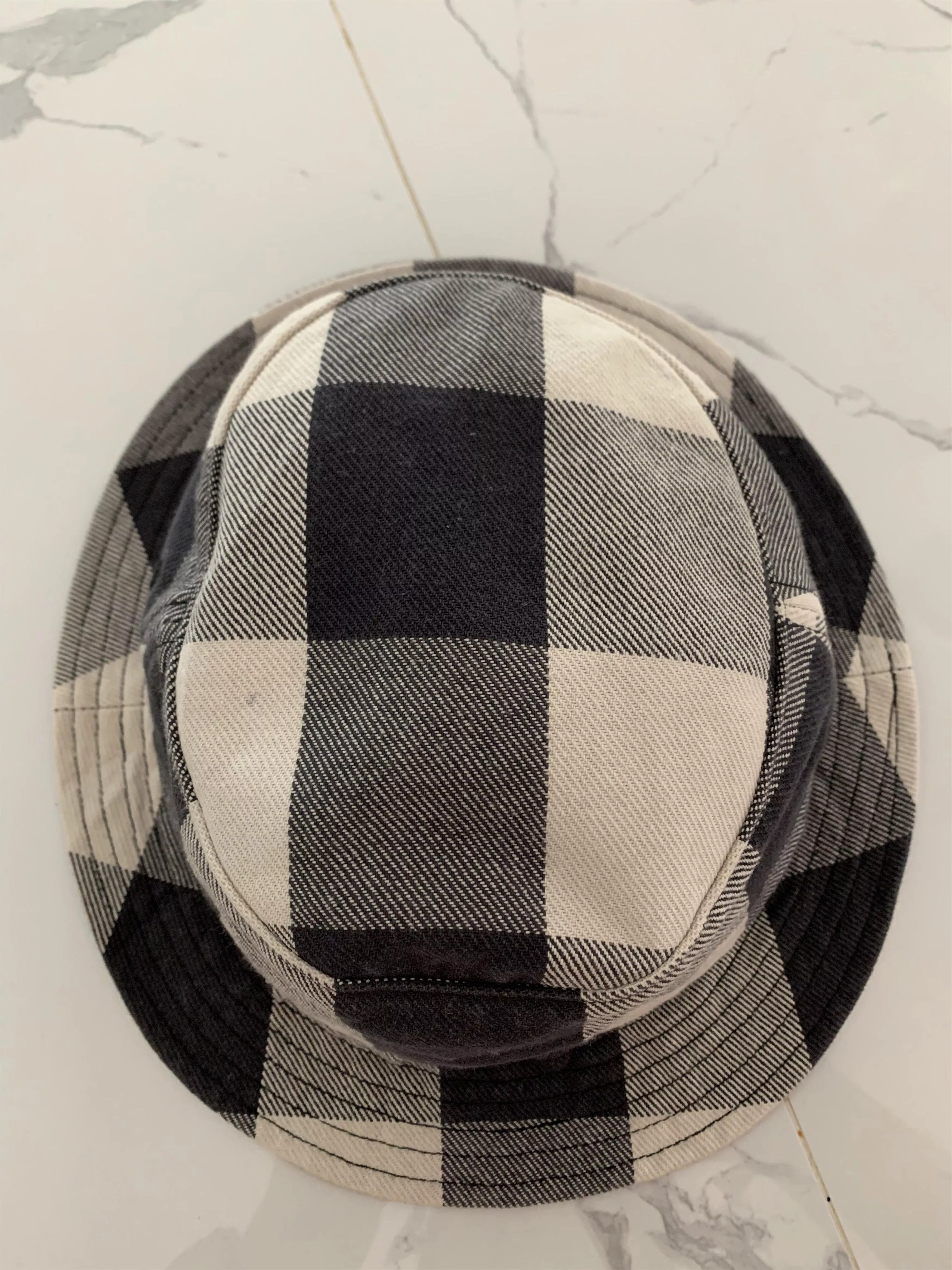 Noah Hats Noah Denim Plaid Crusher Bucket Hat Gray