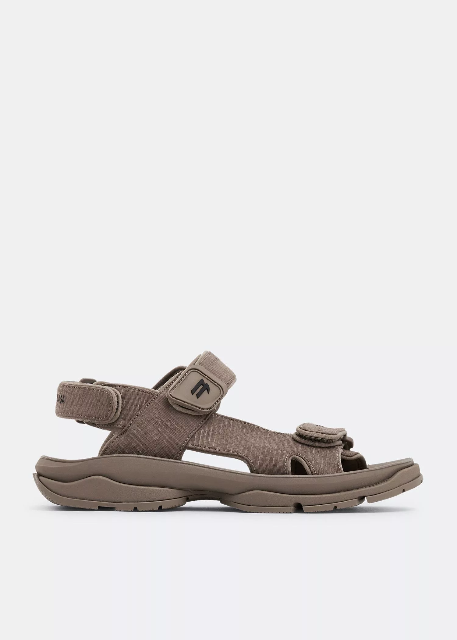 Balenciaga Sandals Balenciaga o1mt1gz0624 Tourist Monocolor Sandals in Dark Taupe Multi