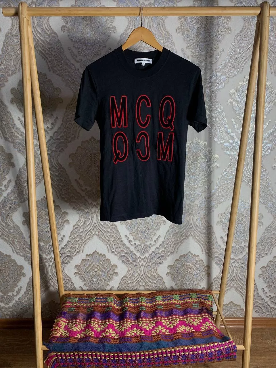 Alexander McQueen Short Sleeve T Shirts Alexander McQueen × Vintage ALEXANDER MCQUEEN BIG LOGO T-SHIRT ITALIAN DESIGNER Y2K RARE Black Streetwear