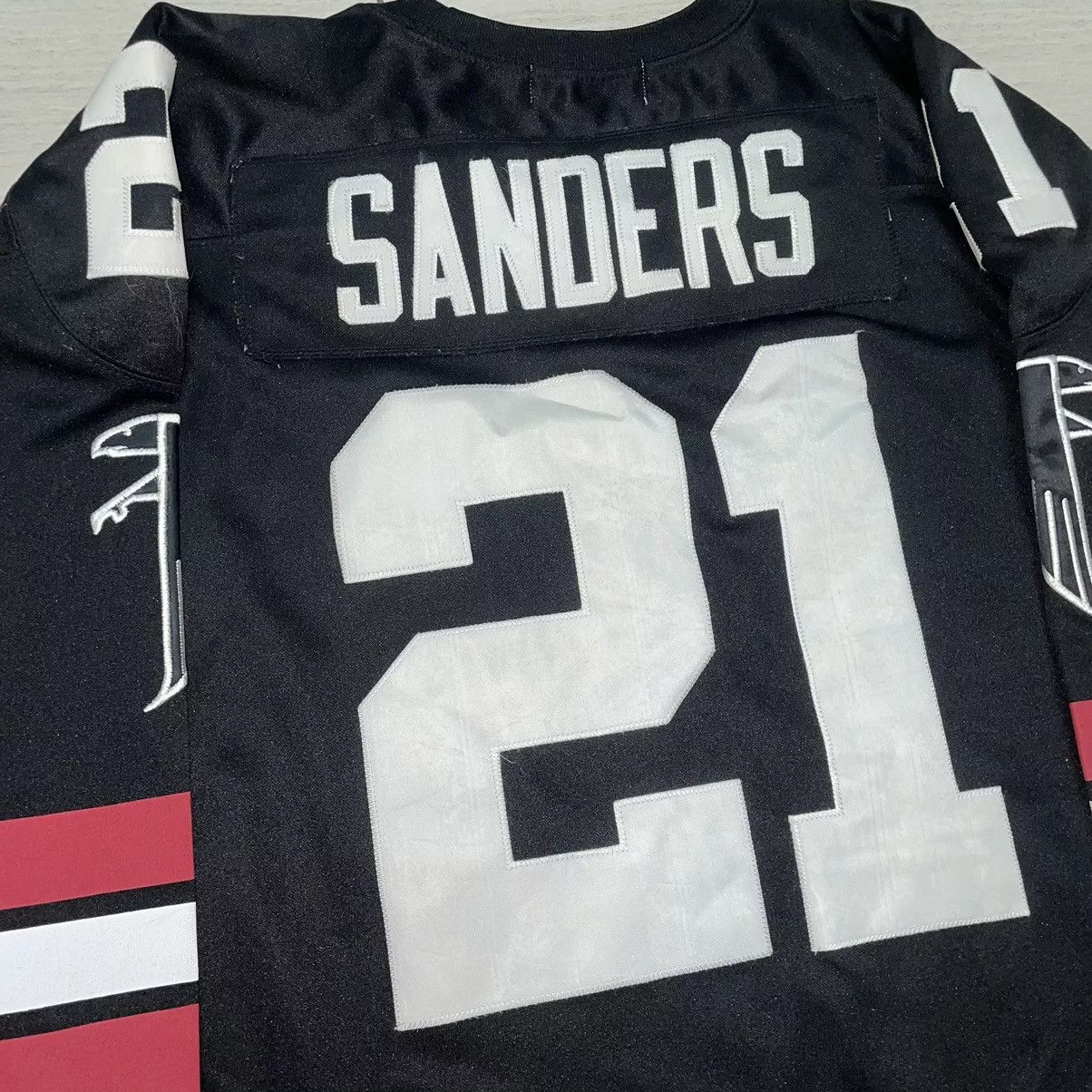 Mitchell & Ness Jerseys MITCHELL & NESS 1989 FALCONS DEION SANDERS Size 54 Black