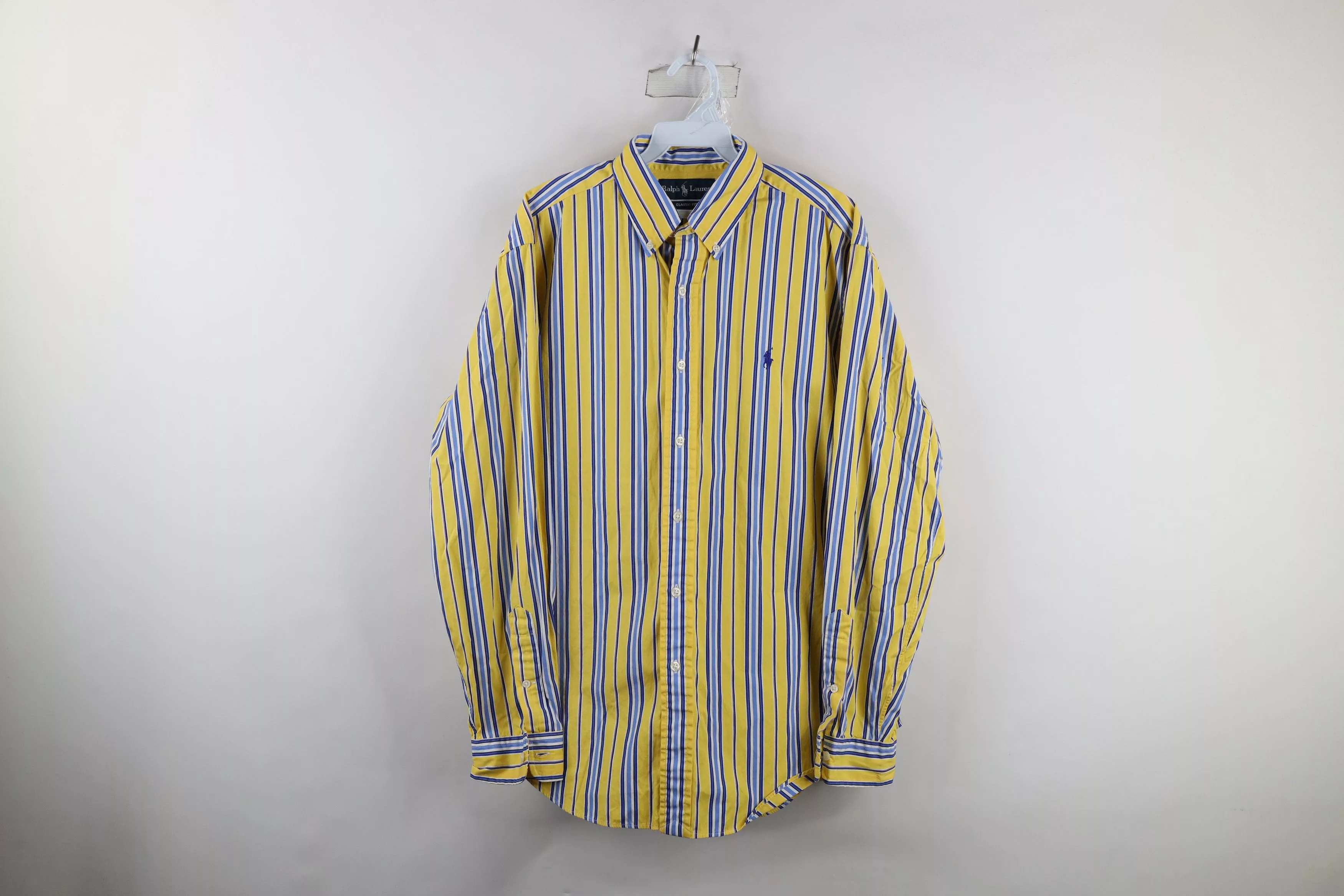 Ralph Lauren Shirts Button Ups Ralph Lauren × Vintage Vintage 90s Ralph Lauren Striped Collared Button Down Shirt Multi