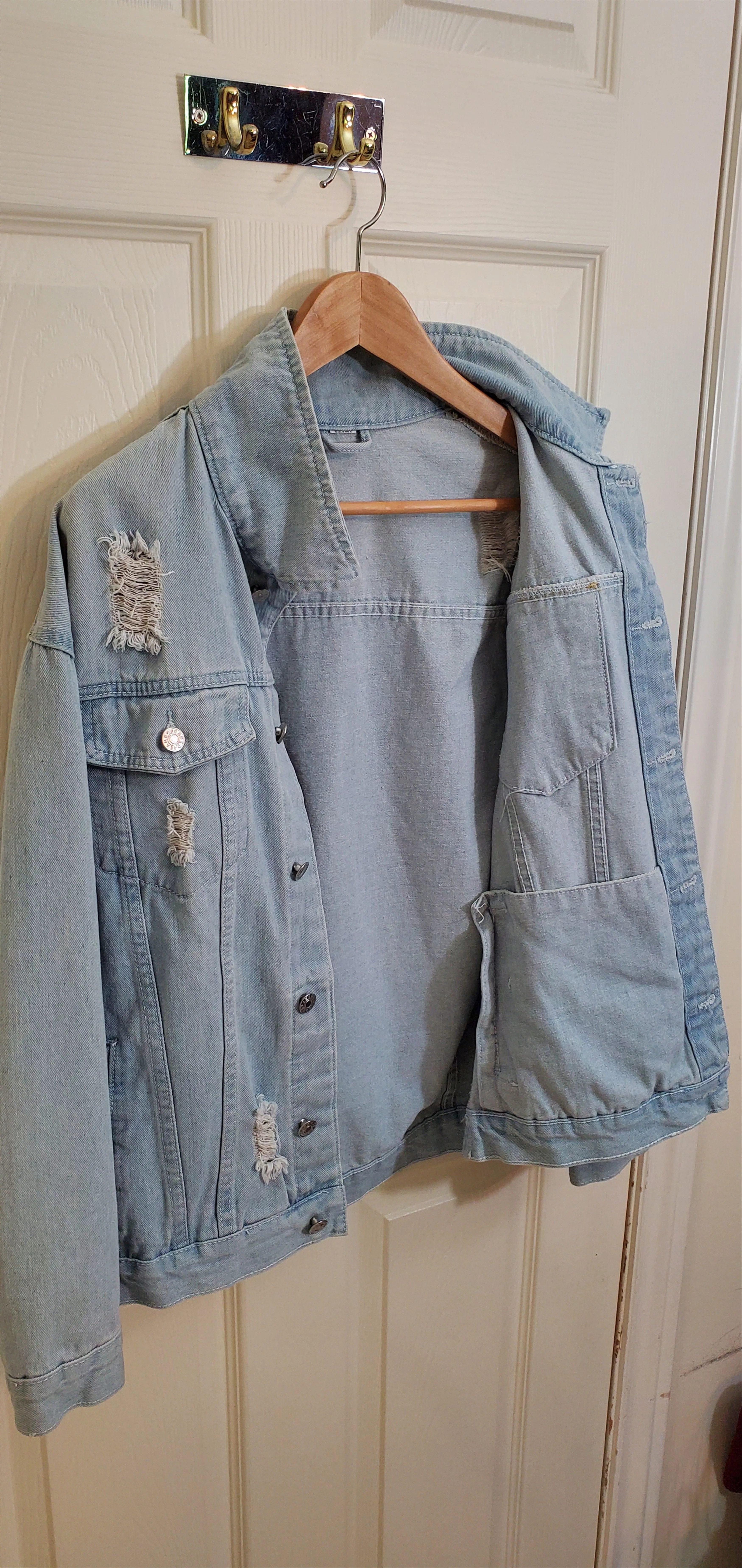 Vintage Denim Jackets Vintage Distressed Denim Jacket Blue