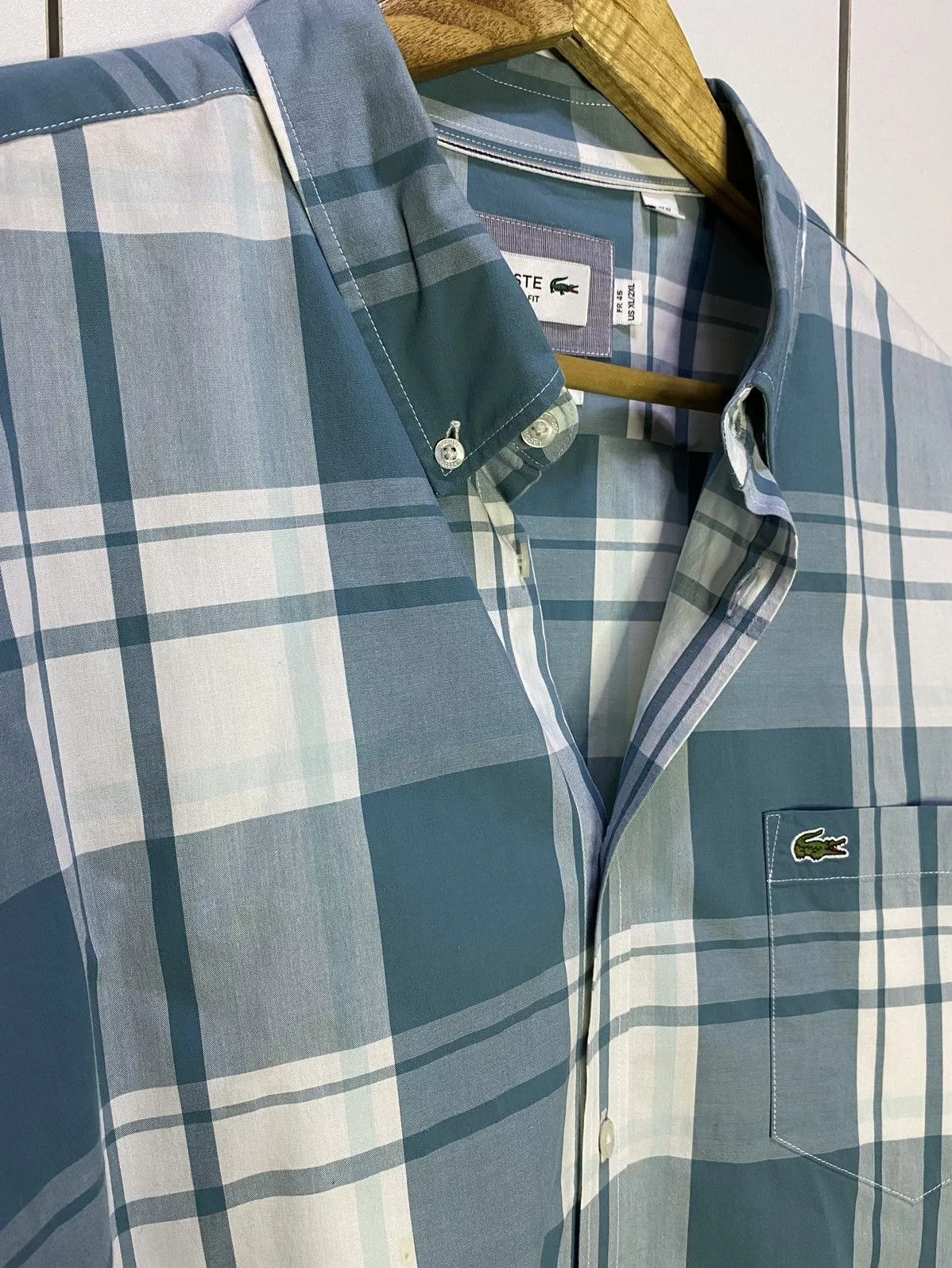 Lacoste Shirts Button Ups Lacoste Size 7 XXL 45 Men’s Button Down Long Sleeve Multi