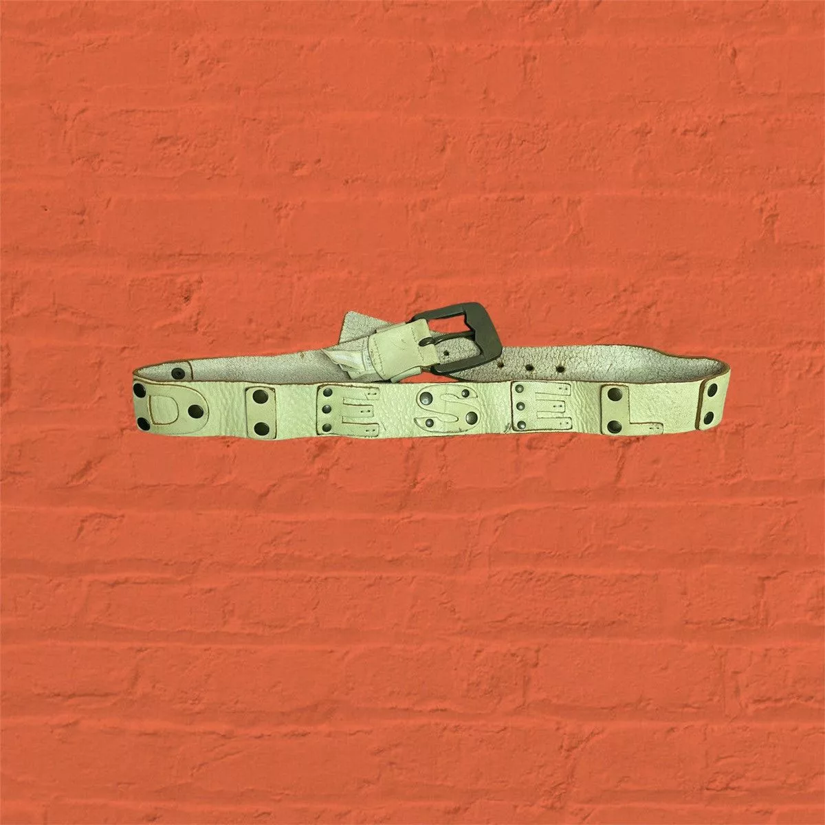 Diesel Belts Vintage diesel leather belt White