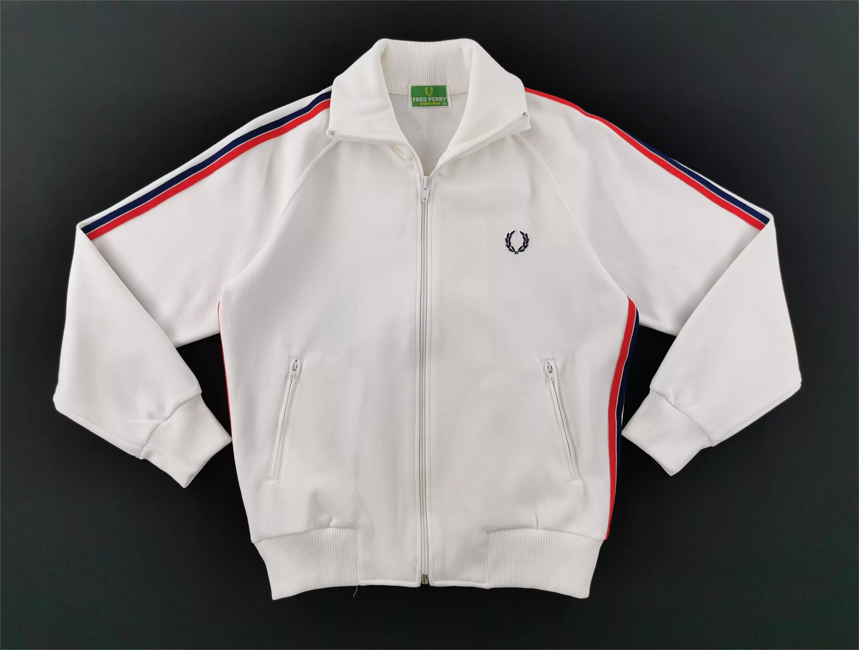 Fred Perry Light Jackets Vintage 90s Fred Perry Tracktop Jacket Size SS White