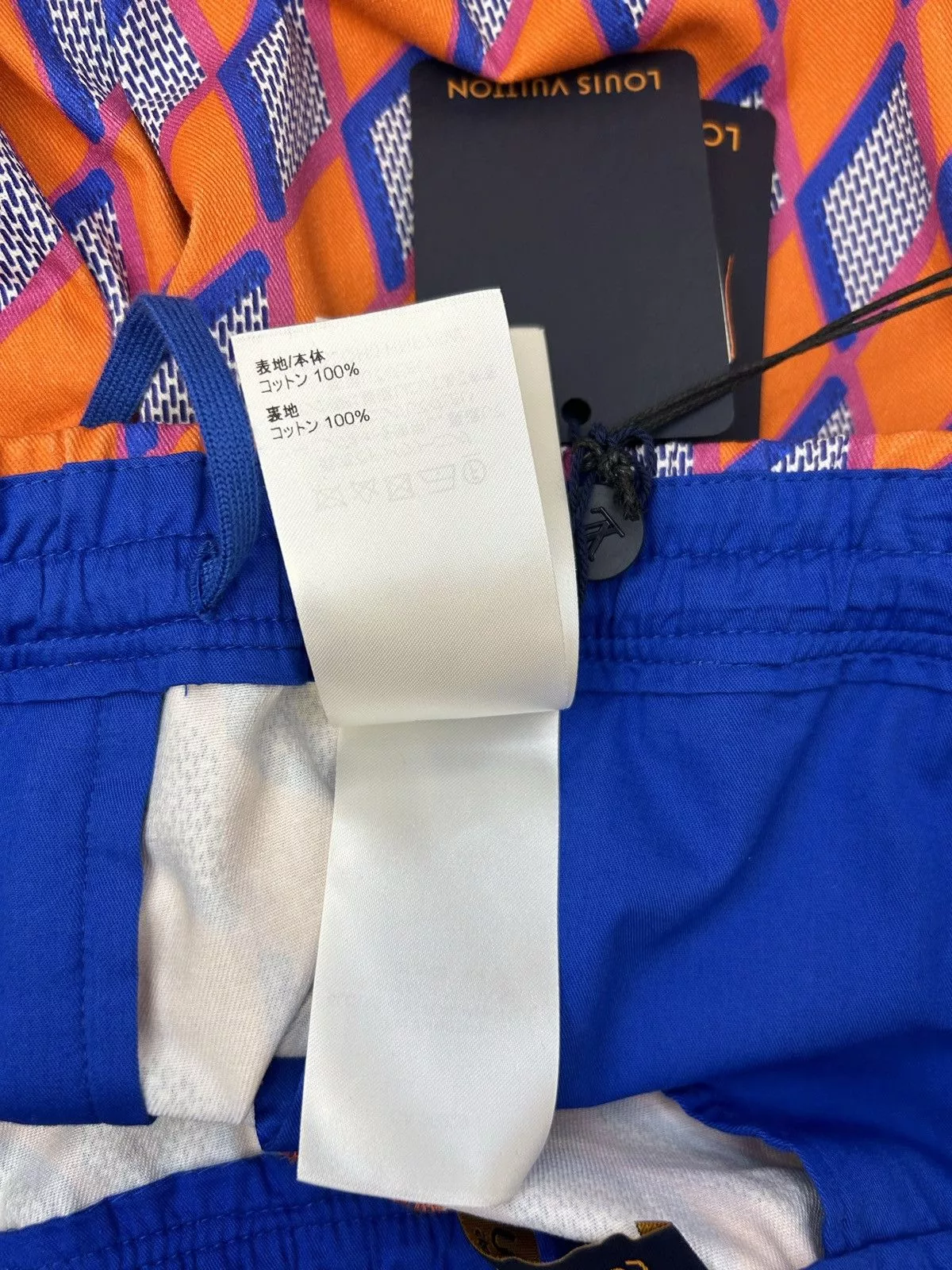 Louis Vuitton Shorts LOUIS VUITTON DIAMOND DAMIER DRAWSTRING SHORTS Orange