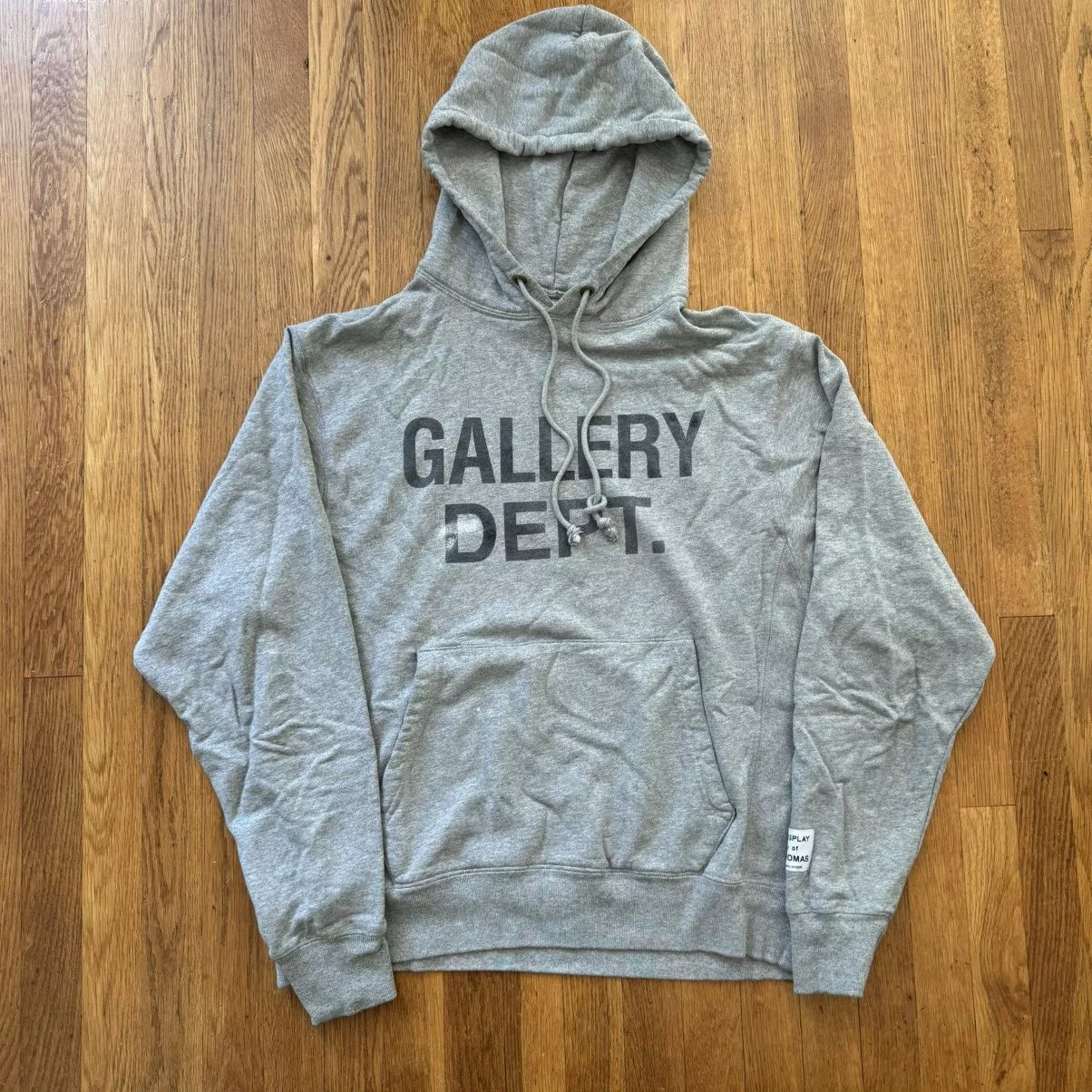 Gallery Dept. Sweatshirts Hoodies Gallery Dept. Gallery Dept Logo Hoodie Grey Gray