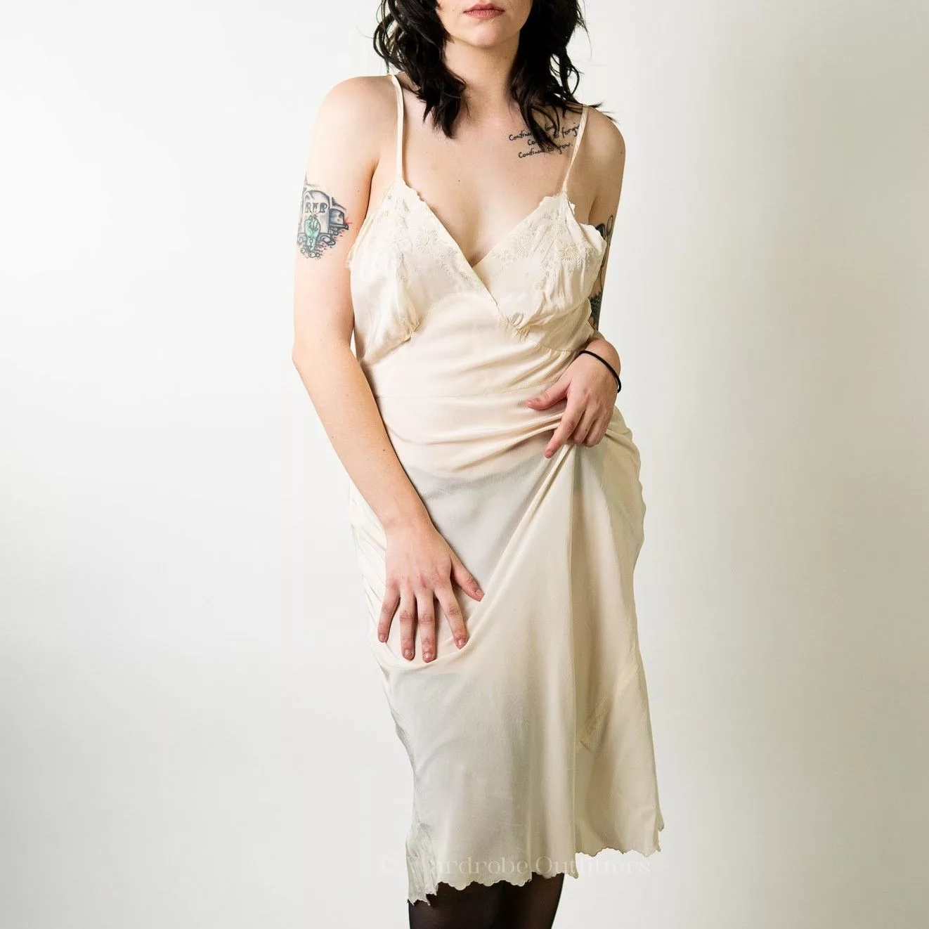 Vintage Socks Intimates Vintage White Slip Dress