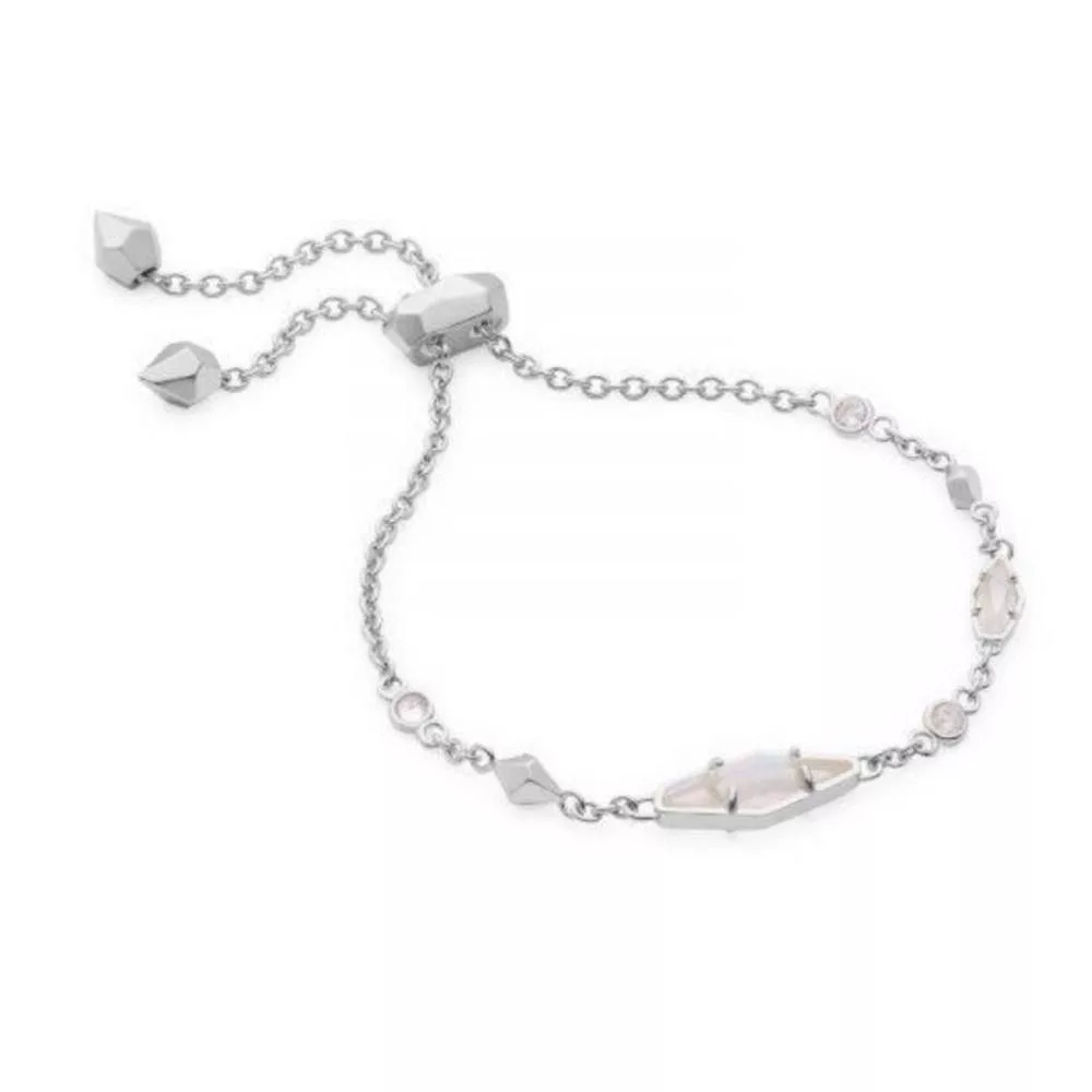 Kendra Scott Bracelets Kendra Scott Deb Adjustable Silver Chain Bracelet Iridescent