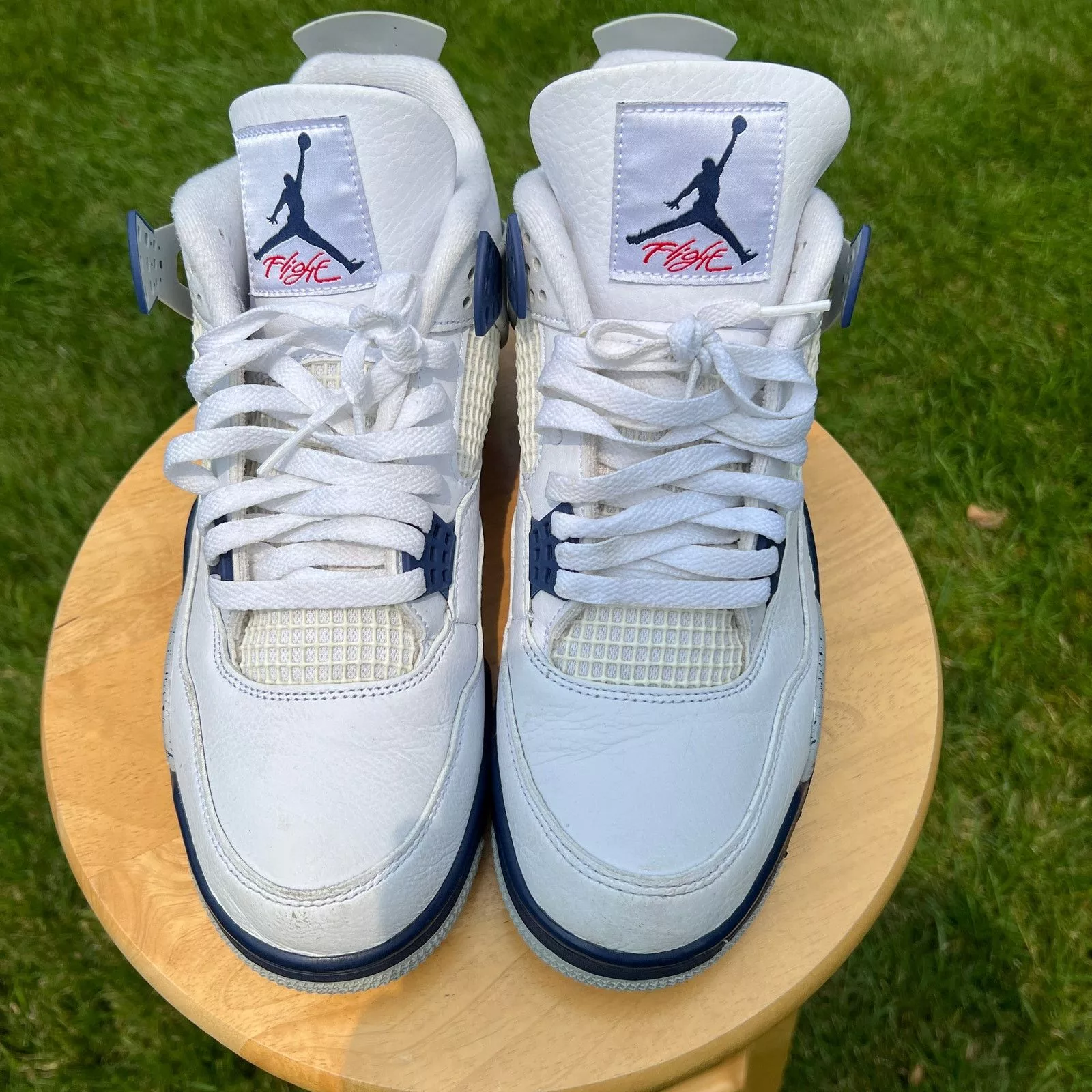 Jordan Brand Low Top Sneakers Jordan Brand × Nike Nike Air Jordan 4 Retro Midnight Navy Men's Shoes - Size 11 White