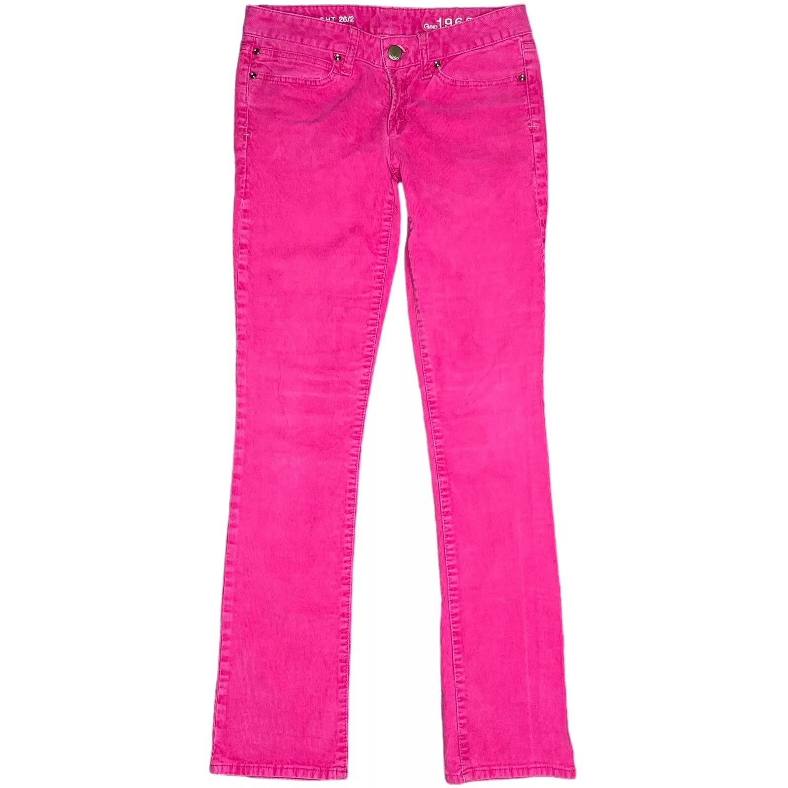 Gap Jeans Gap Real Straight Corduroy Jeans Pink