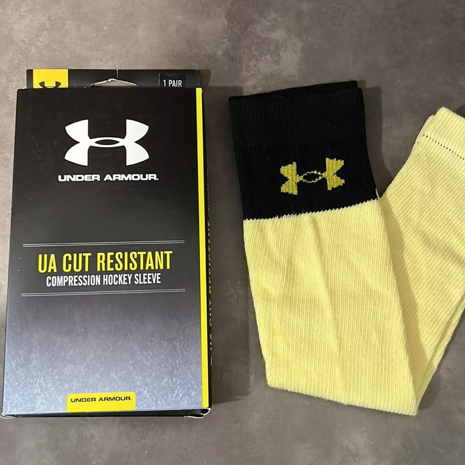 Under Armour Socks Underwear Under Armour Cut Resistant Compression Hockey Sleeve size LG Black