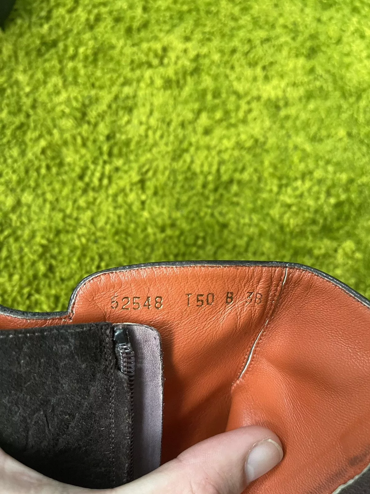 Genuine Leather Boots Genuine Leather × Santoni Santoni real leather side zip boots Brown Luxury