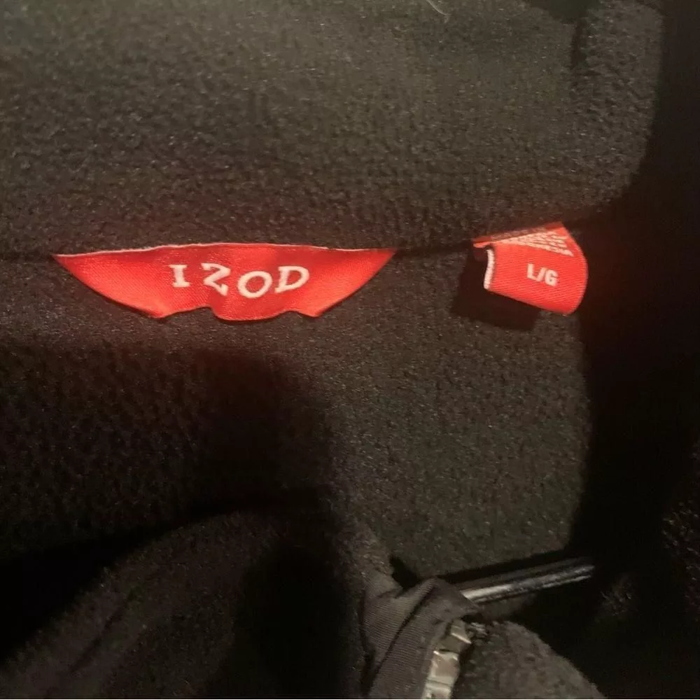 Izod Light Jackets Fleece Izod Jacket Black