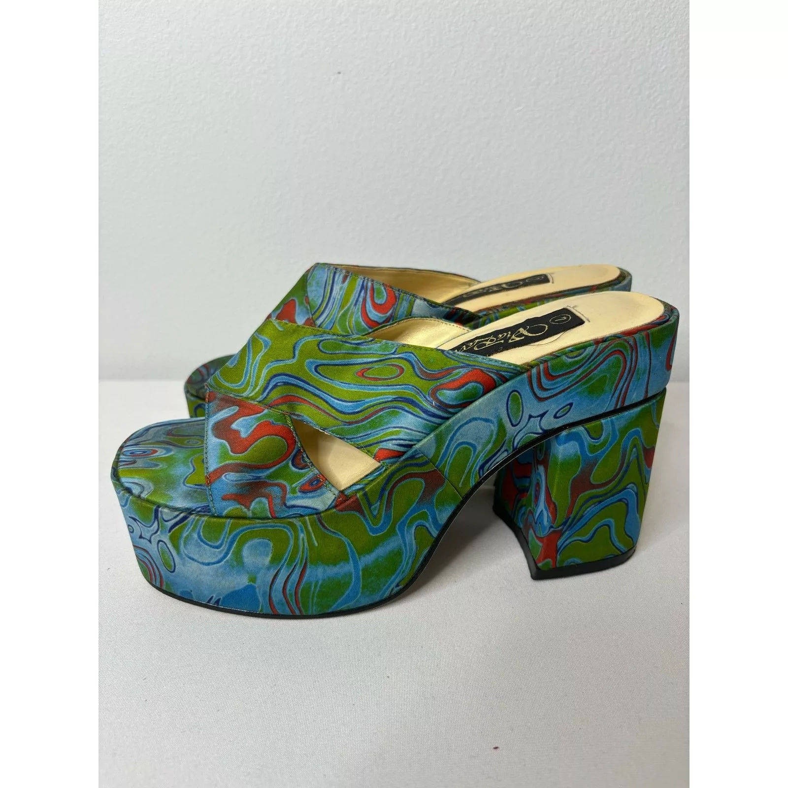 Unknown London Heels Unknown London Groovy Platform Heels Blue