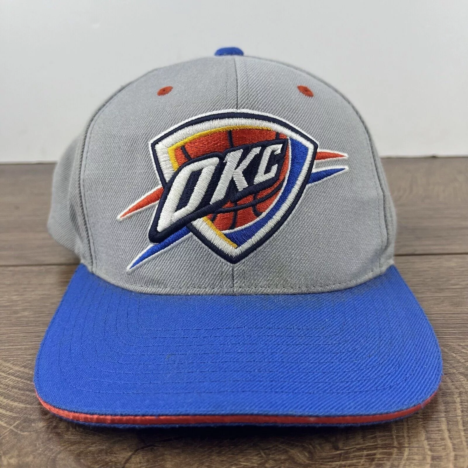 Mitchell & Ness Hats Oklahoma City Thunder Hat Mitchell & Ness Snapback Gray Hat