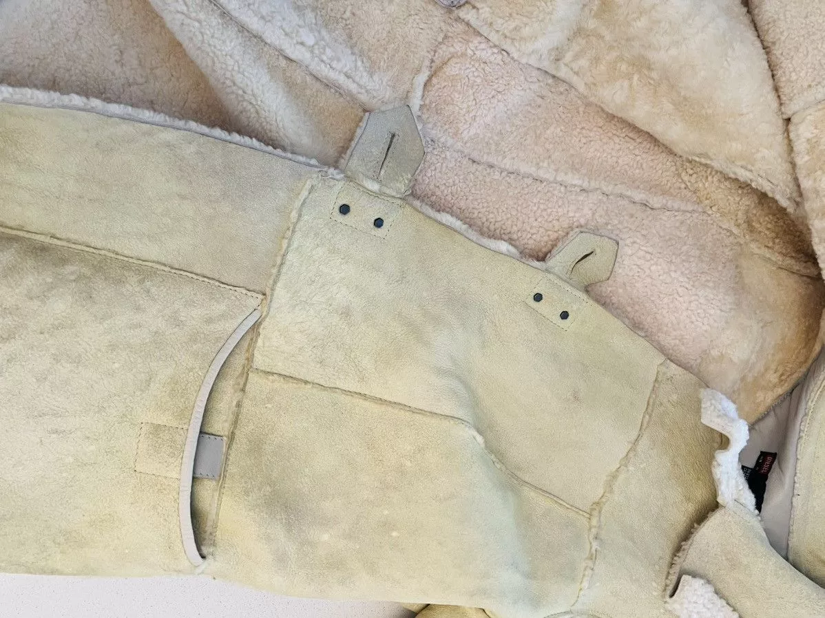 Diesel Leather Jackets Diesel light yellow leather jacket