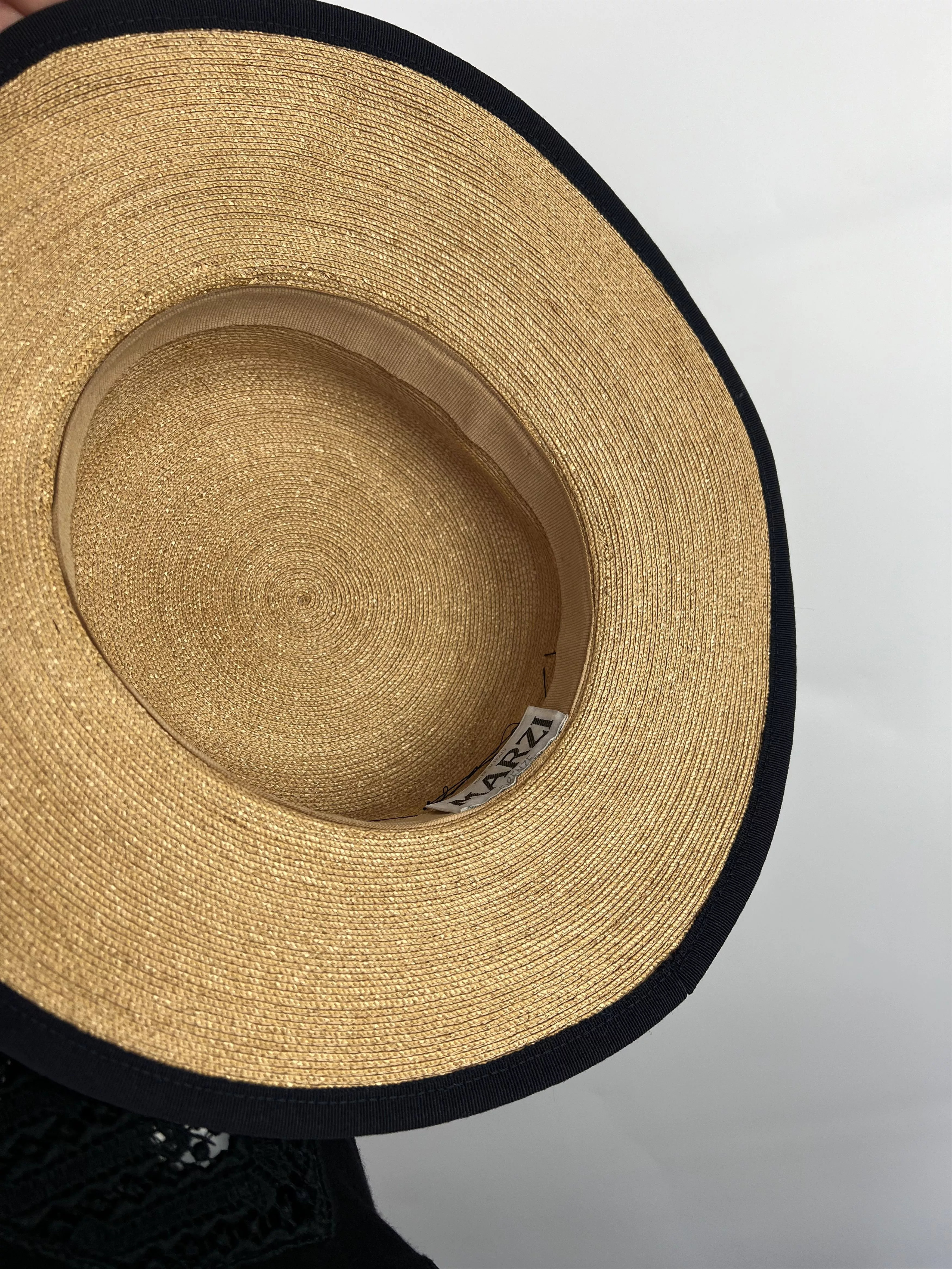 Designer Hats Designer × Vintage Marzi Firenze Straw Hat One Size Beige