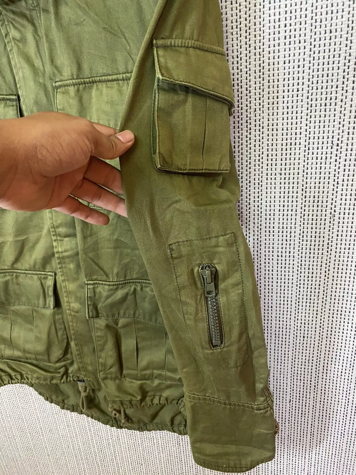 Seditionaries Parkas Seditionaries × Sly Guild ‼️Sly parka jacket multipocket army style sun faded Green Streetwear