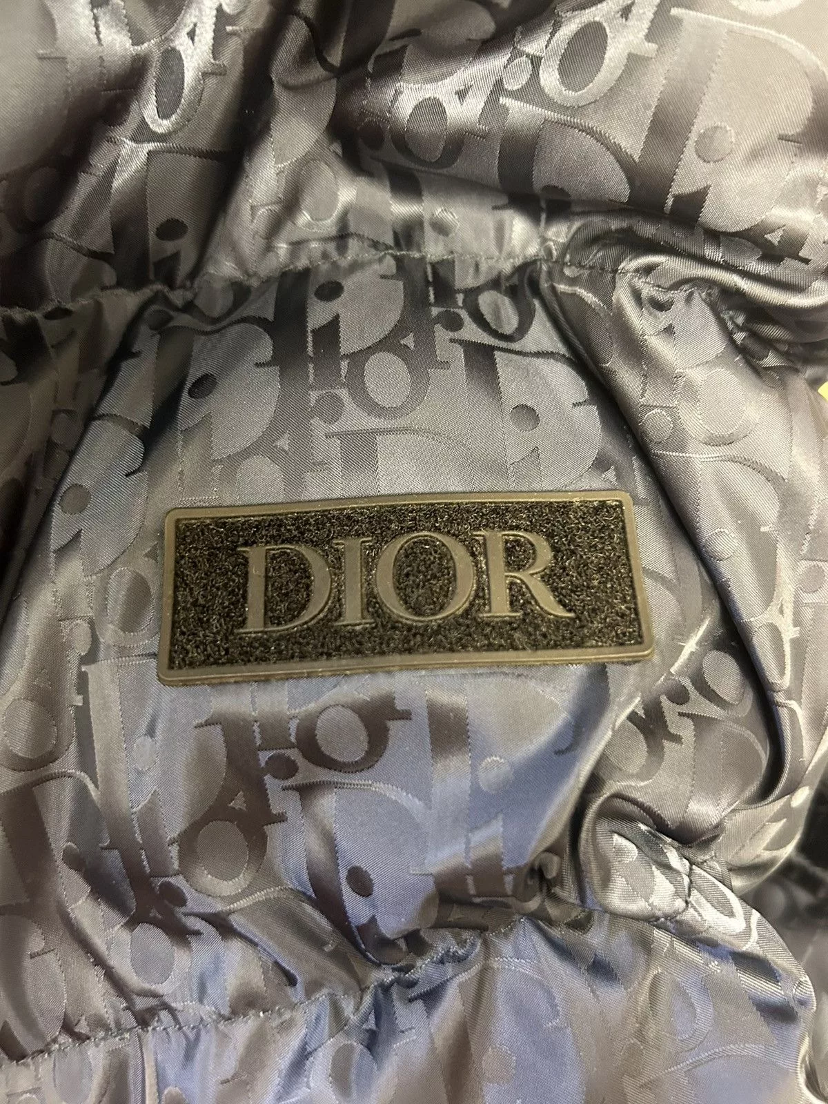 Dior Heavy Coats DIOR OBLIQUE DOWN JACKET - NAVY BLUE