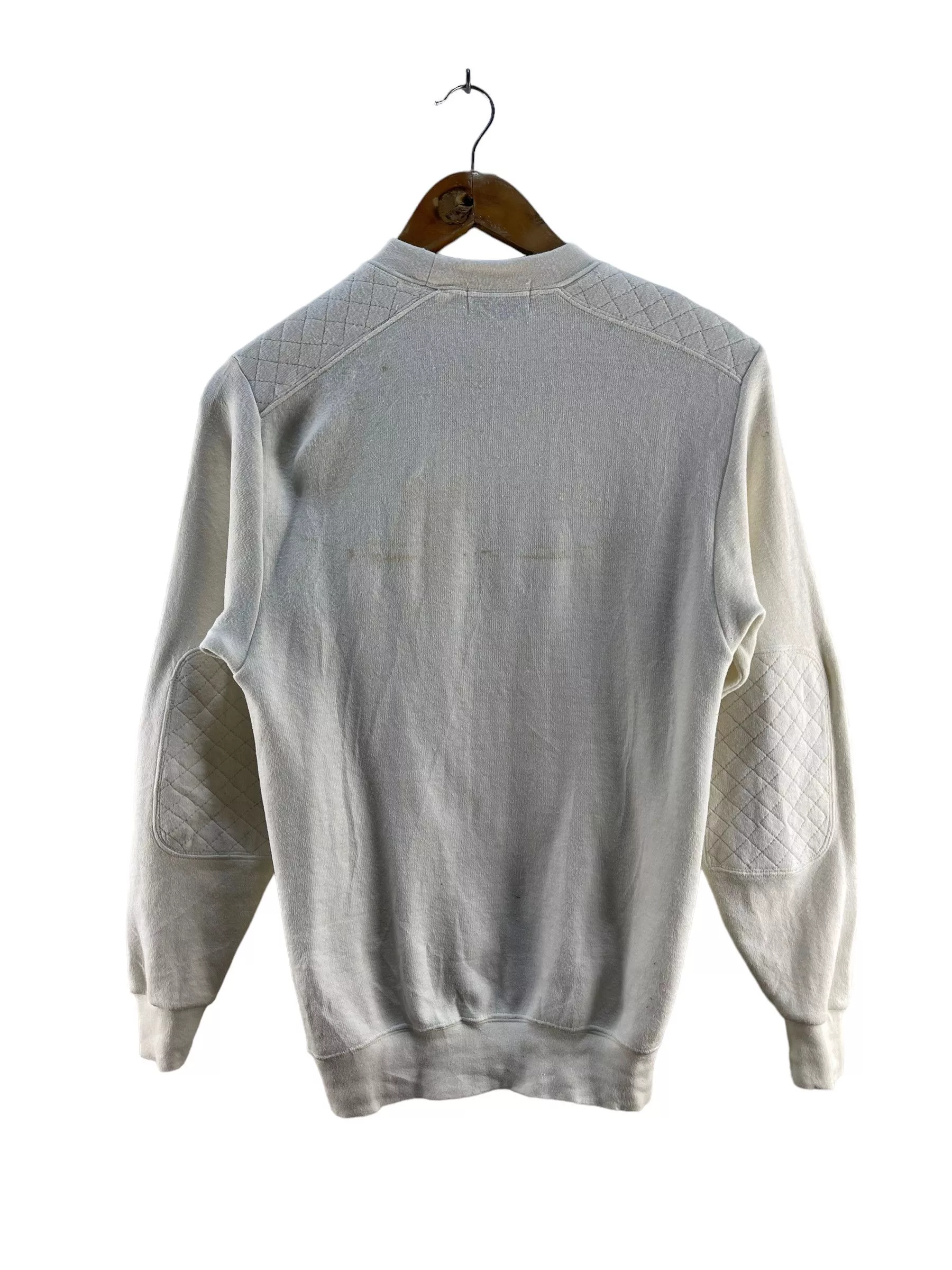 Japanese Brand Sweatshirts Japanese Brand Vintage Skyline Spellout Crewneck Sweatshirt White