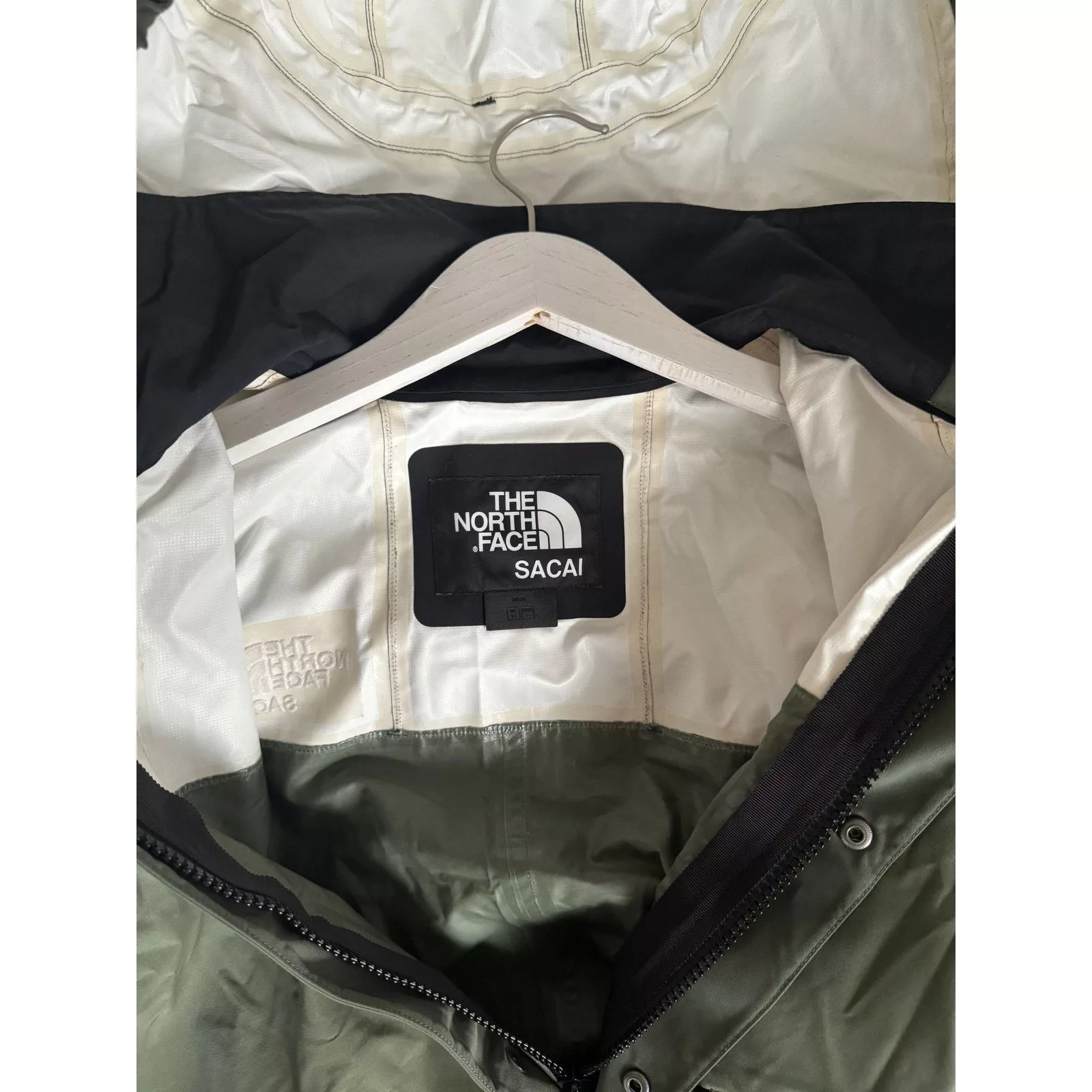 Sacai Light Jackets Sacai Long Parka Coat Green