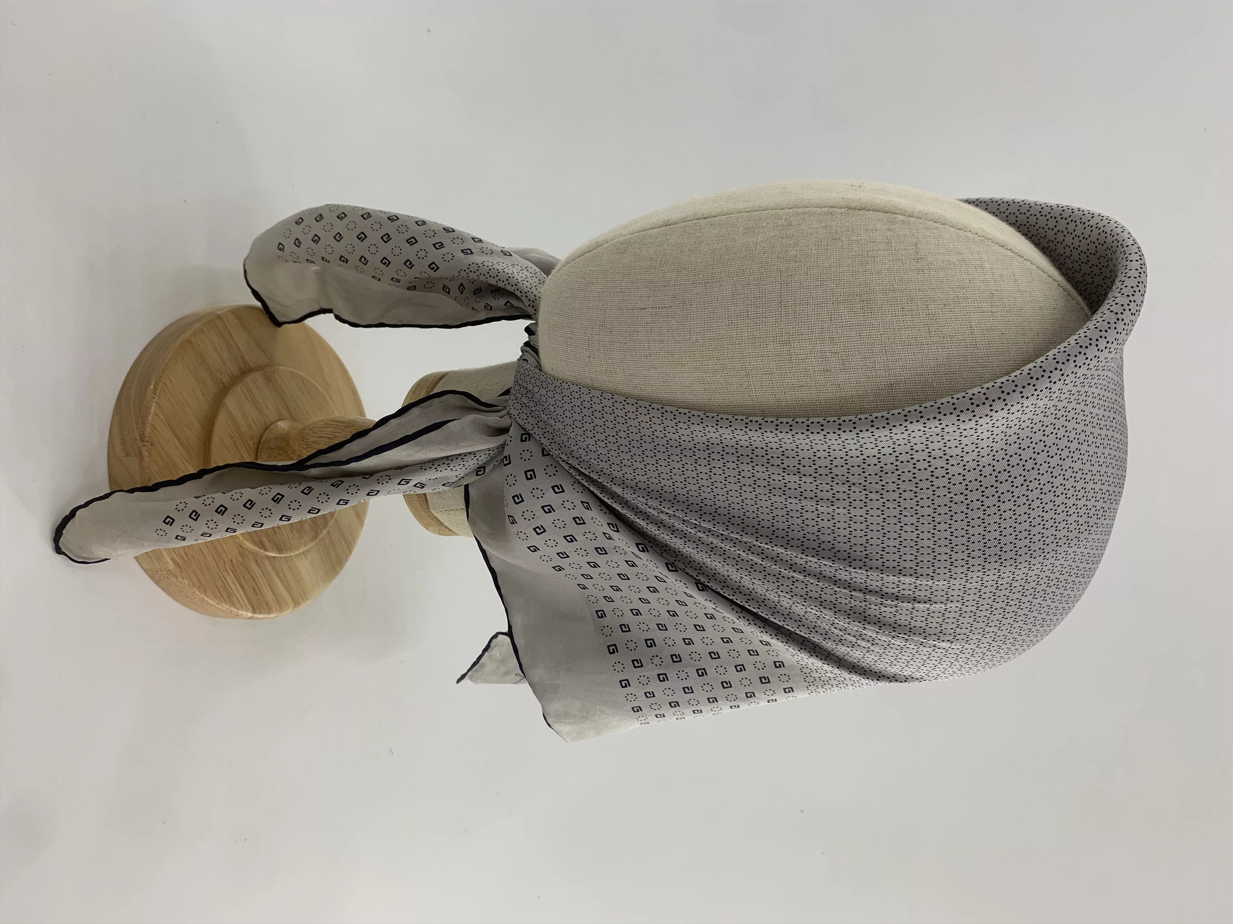 Designer Ties Pocketsquares Designer × Vintage Givenchy Monogram Scarf Babushka Silky Gray