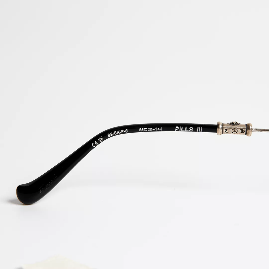 Chrome Hearts Sunglasses CHROME HEARTS PILLS III Sun Shiny Silver-Black Multi