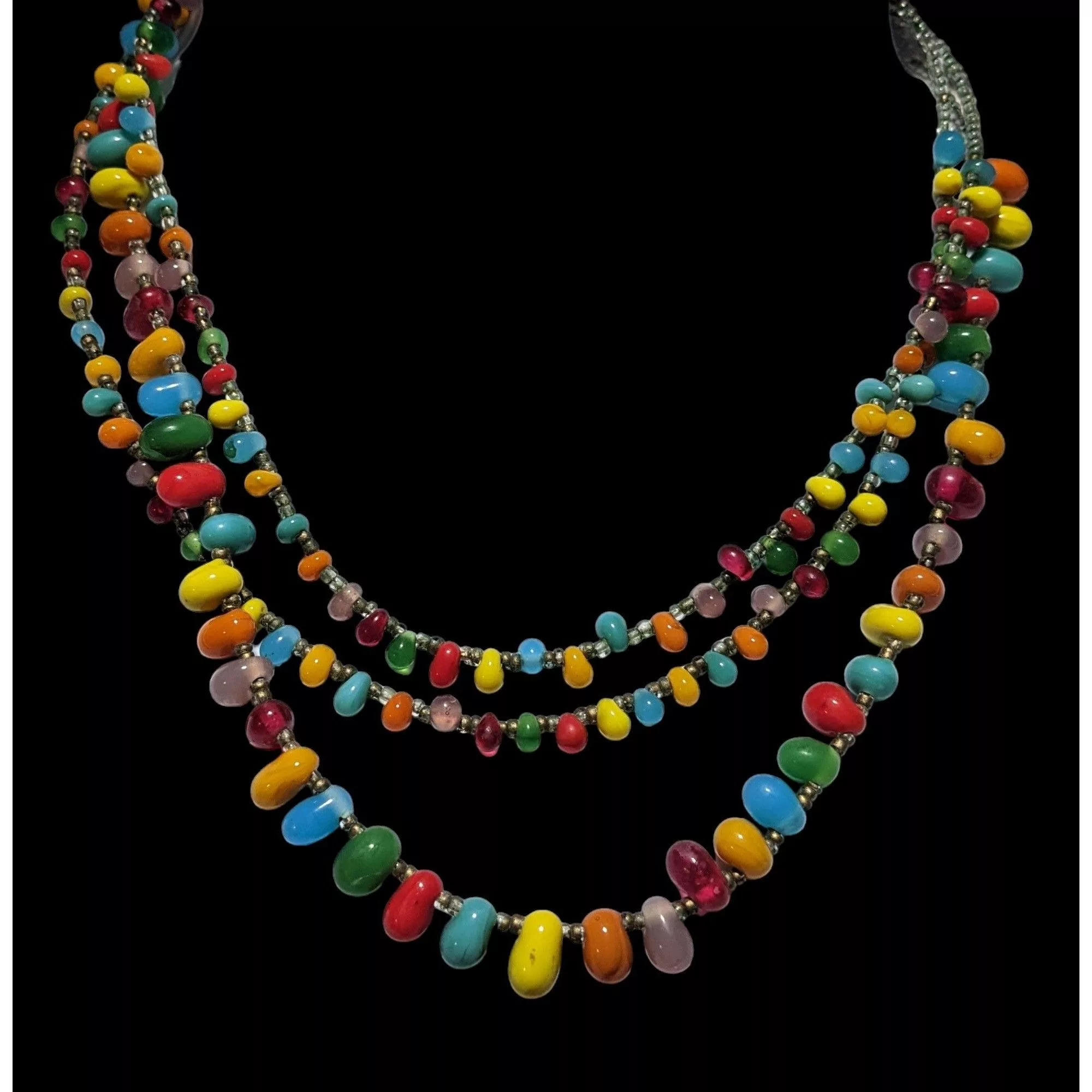 Other Necklaces Other Rainbow Glass Candy Necklace Multi
