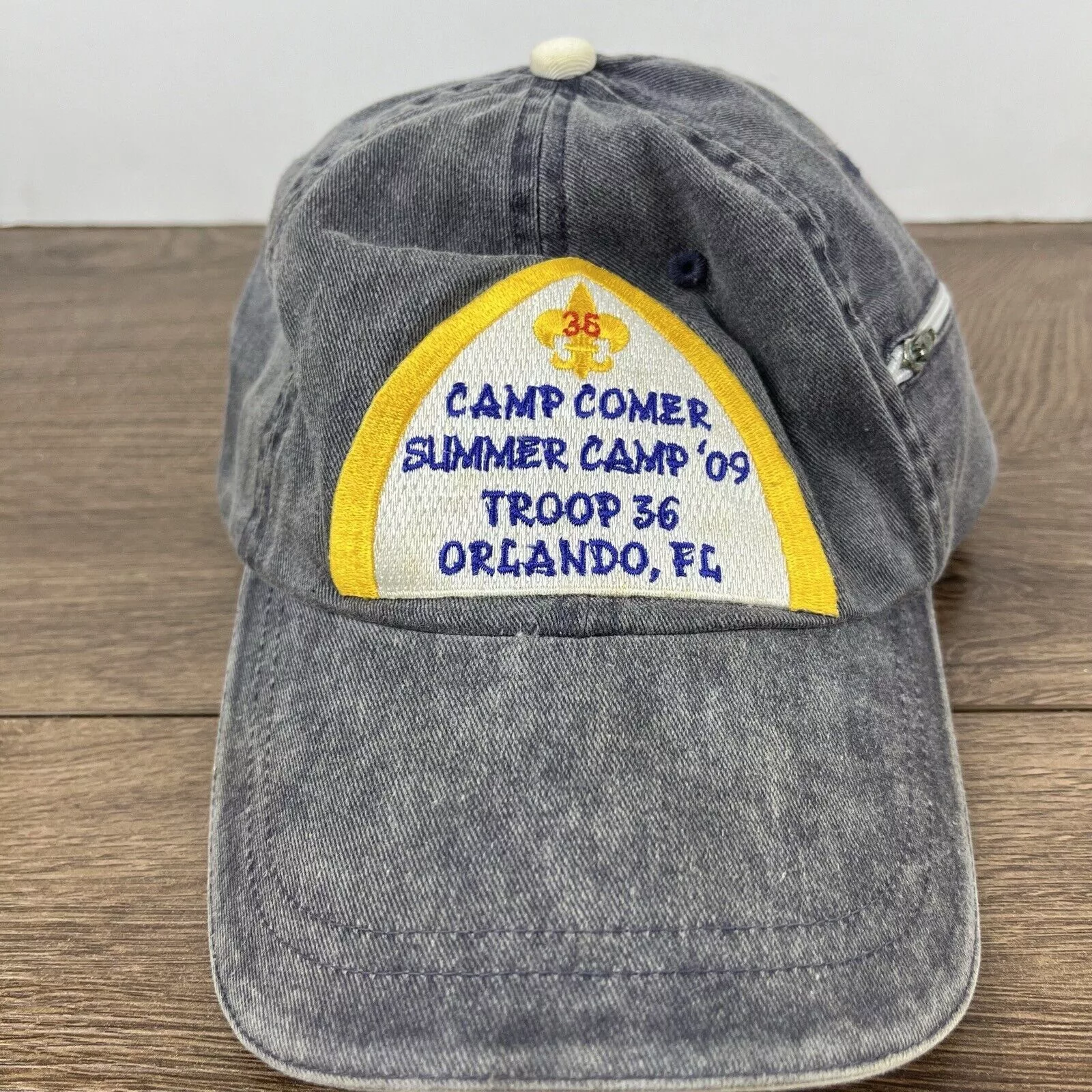 Other Hats Other Camp Comer Hat Troop 36 Orlando Florida Gray Hat Adjustable
