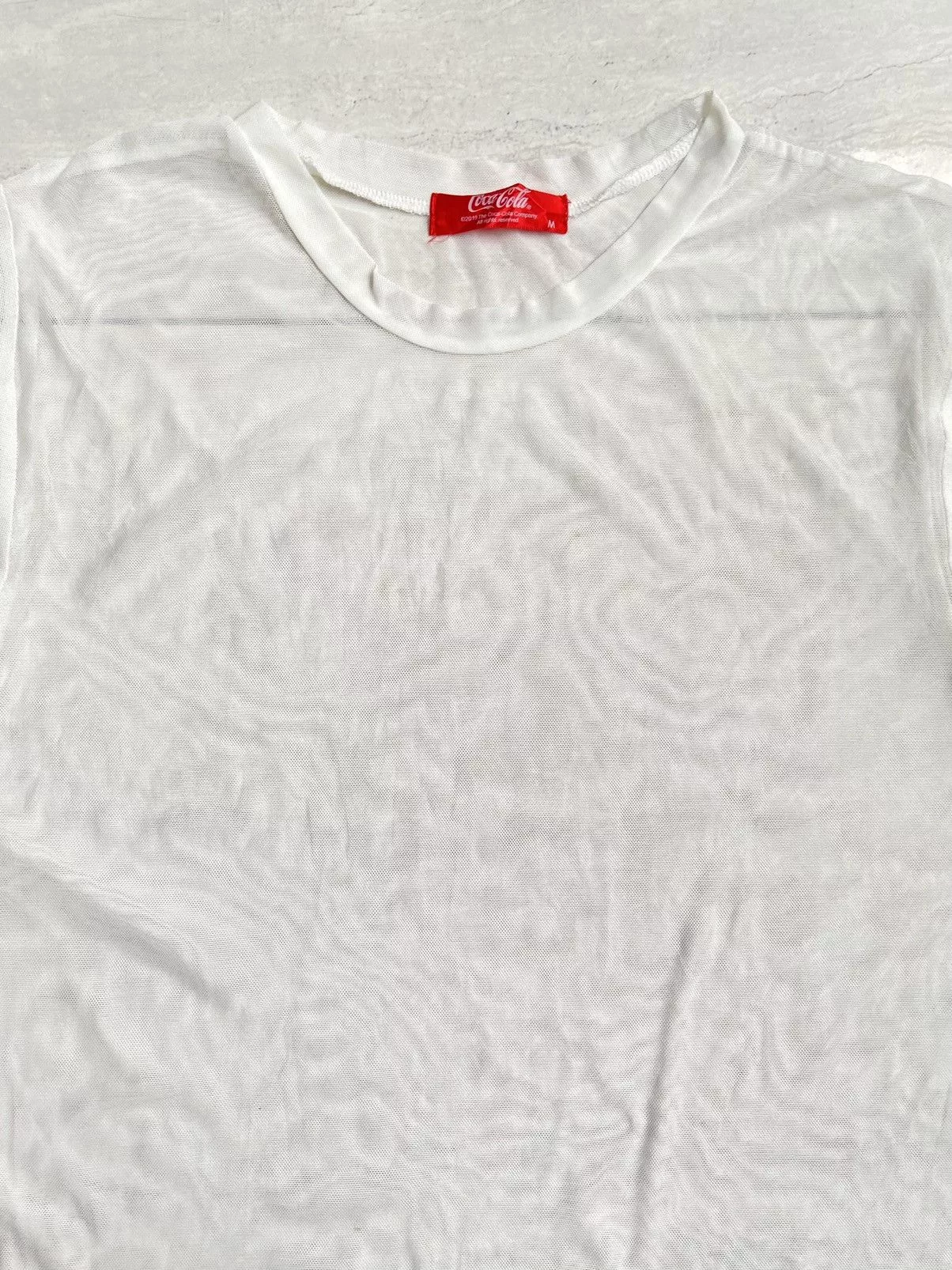 Coca Cola Short Sleeve T Shirts COCA COLA White Mesh T-shirt