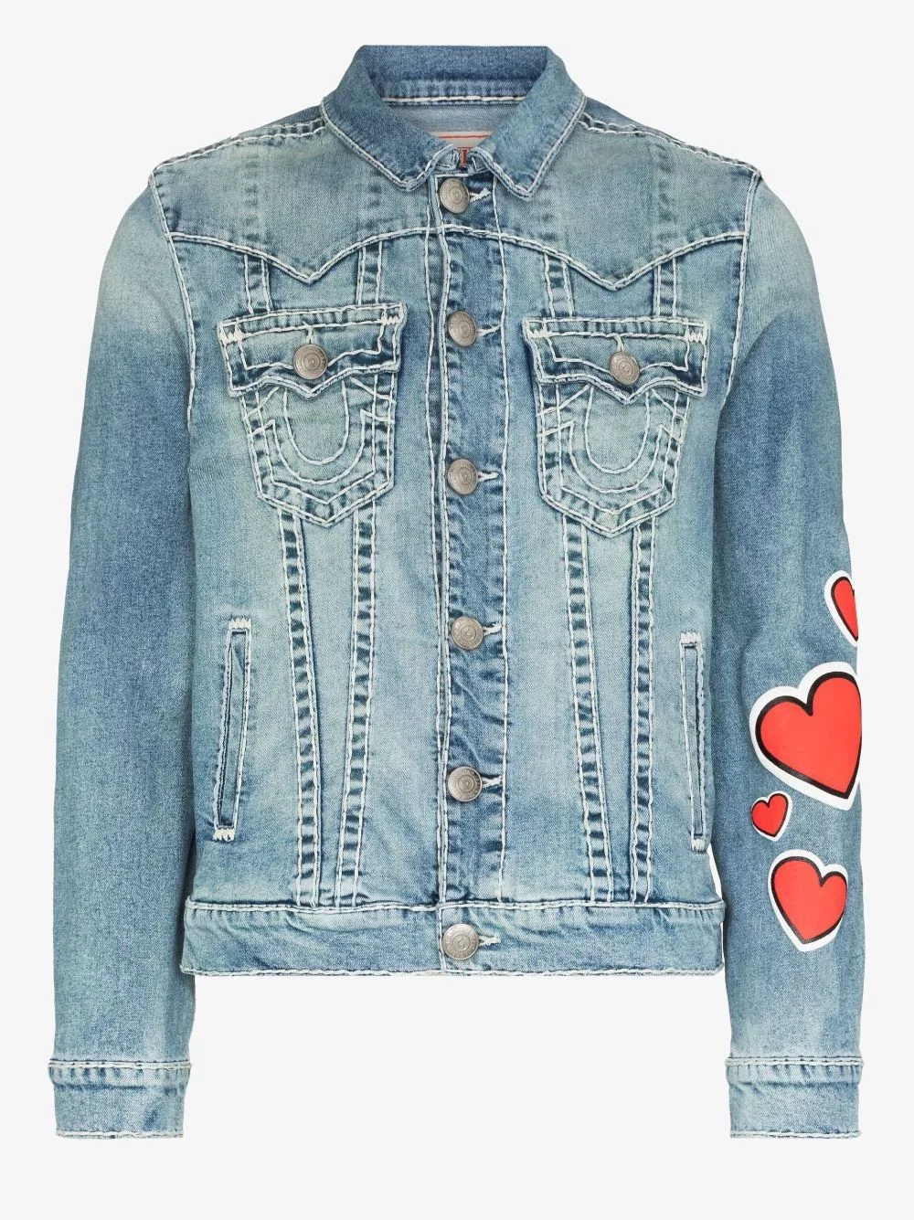 True Religion Denim Jackets True Religion TR X CHIEF KEEF JIMMY SUPER T DENIM JACKET Blue