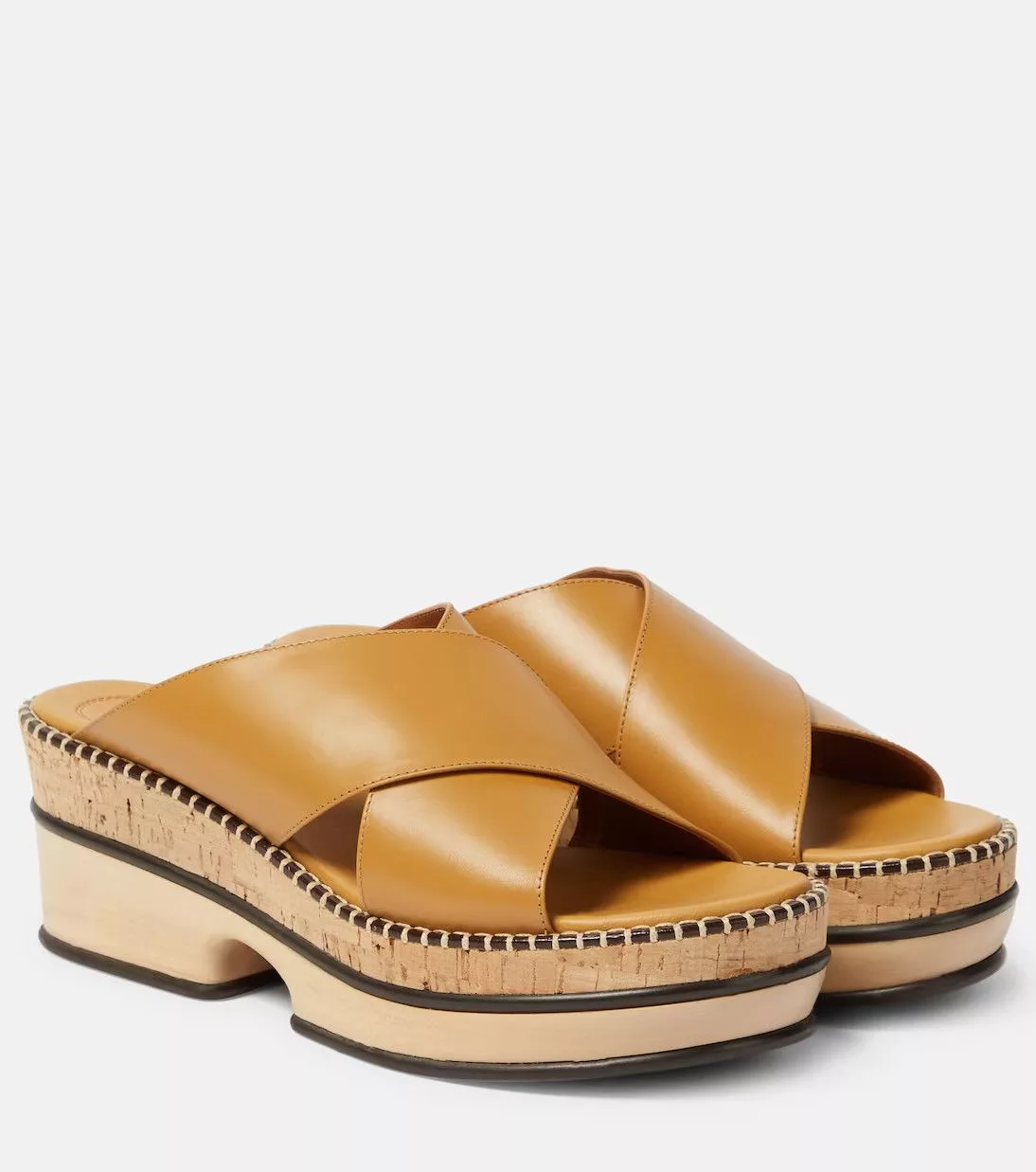 Chloe Mules Chloe o1loc1c0624 CHC22 Laia Mules in Quiet Brown Multi