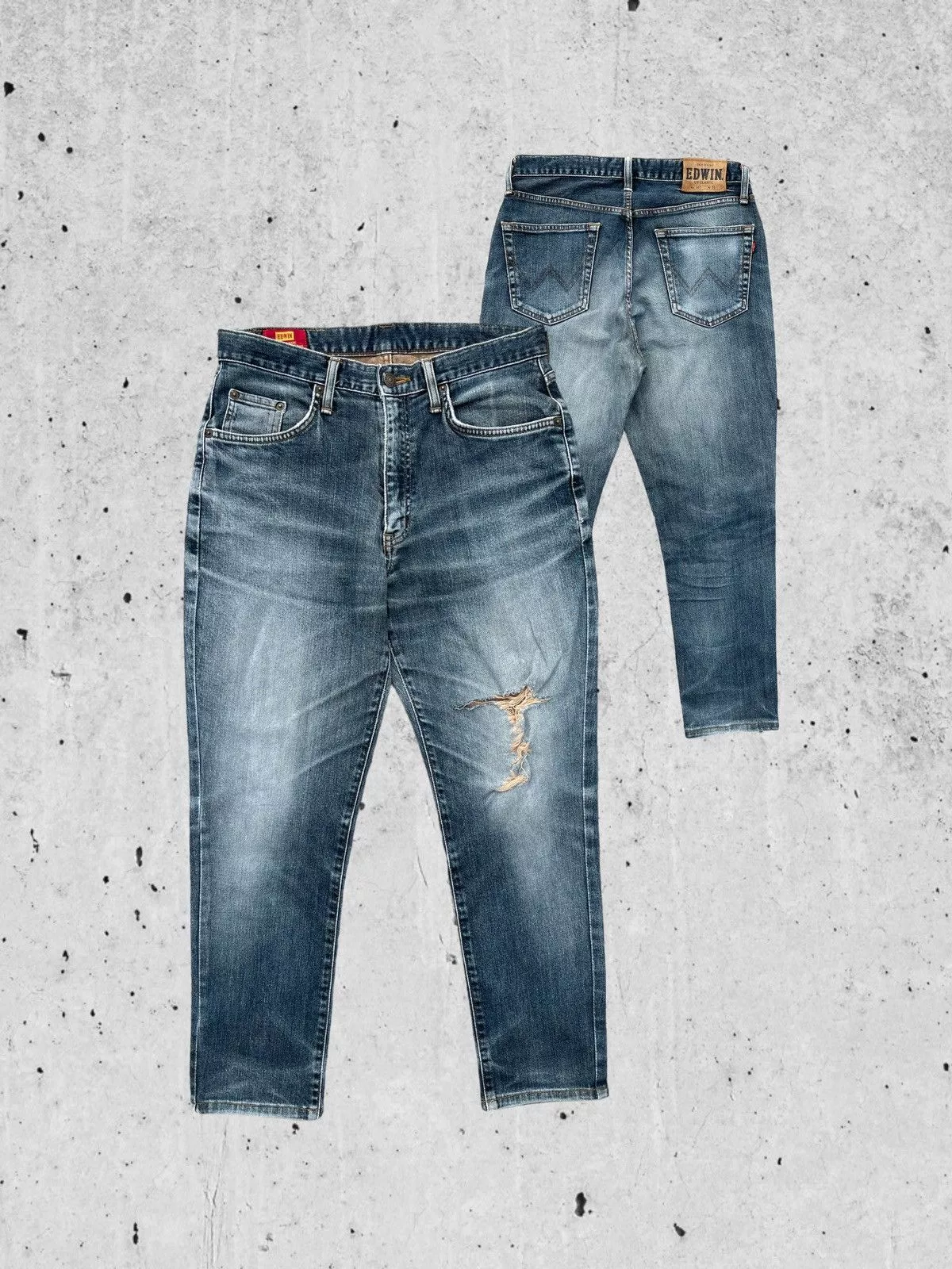 Edwin Denim Edwin × Japanese Brand 🔥Edwin Us Classic 603 Distressed Denim W31🔥 Blue