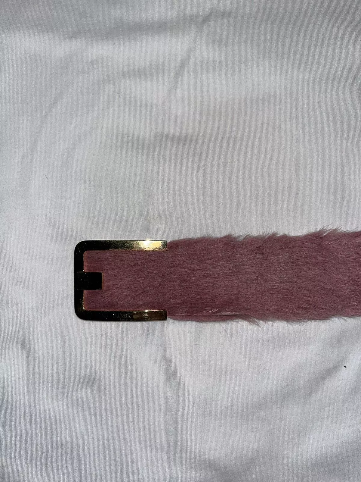 Prada Belts Prada pink fur belt