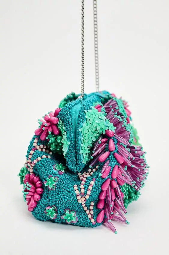 Zara Clutches Zara BEADED BAG Multi