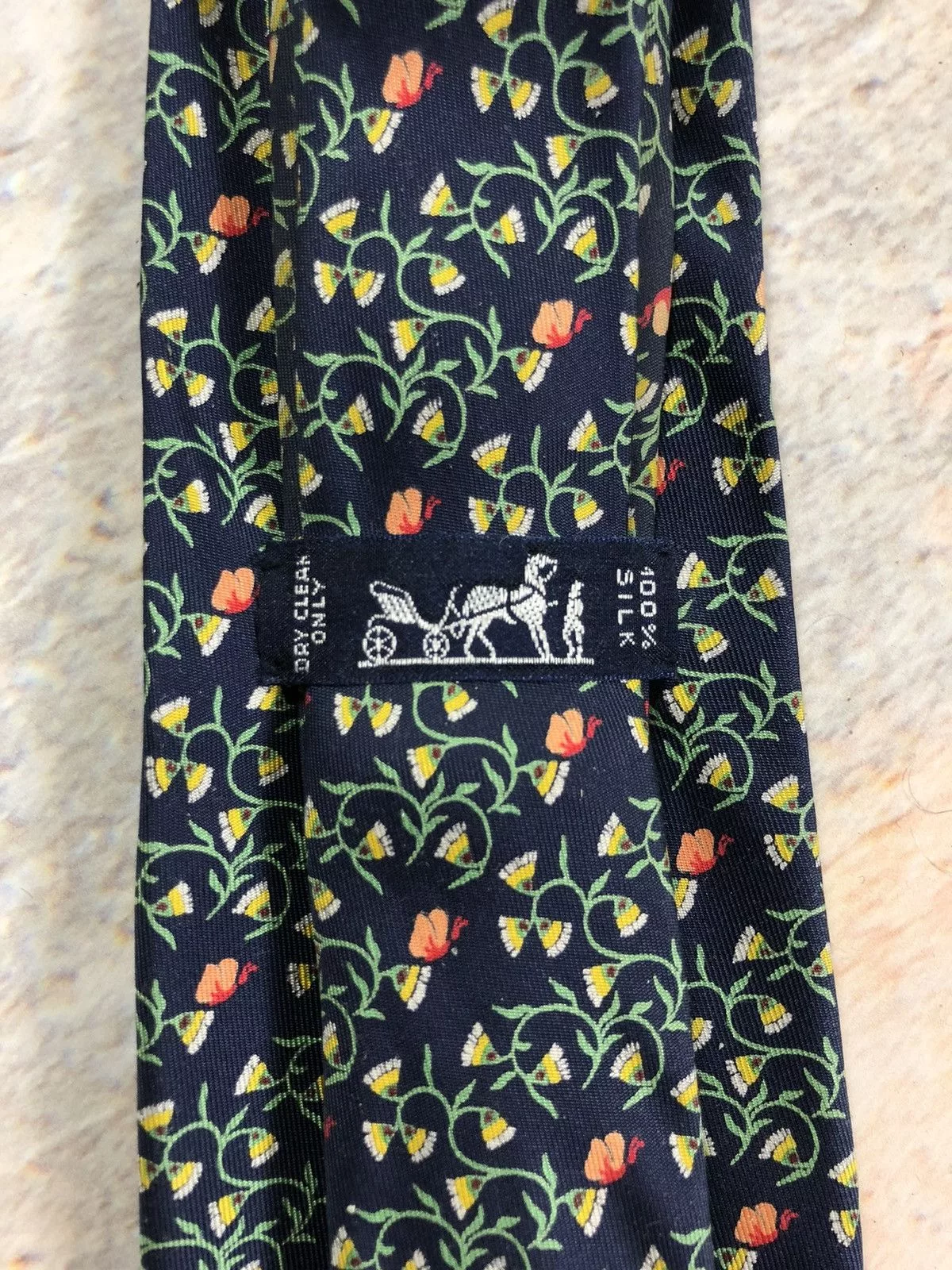 Hermes Ties Pocketsquares Hermes silk tie Green