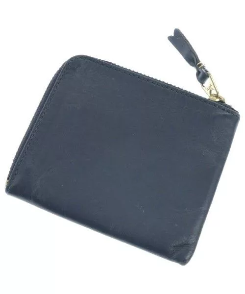 Comme des Garcons Wallets Comme des Garcons Wallet Coin Case Zip Plain Navy Blue
