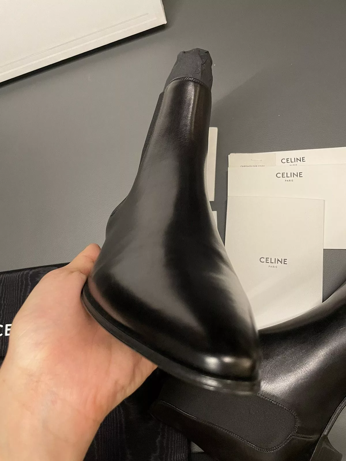 Celine Boots Celine × Hedi Slimane Super Runway Brand NEW Hedi Chelsea Boots Limited Edition Black