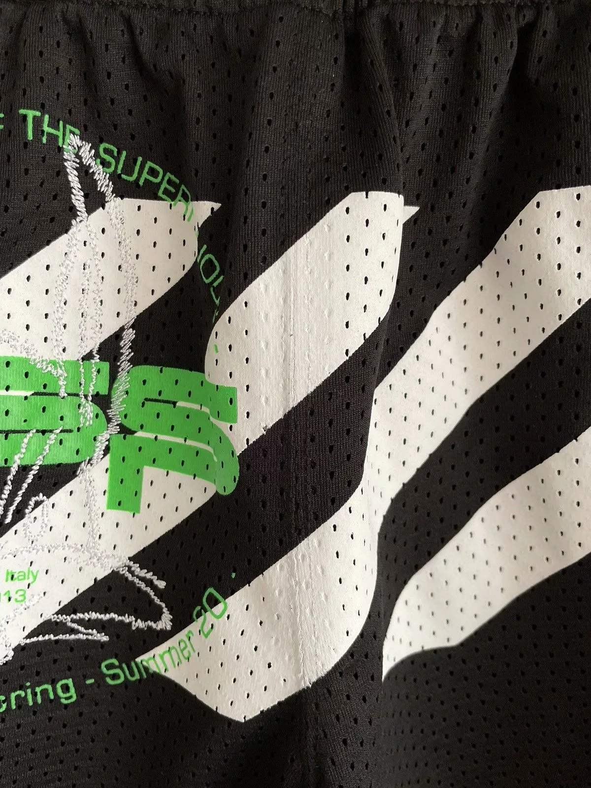 Off-White Shorts Off-White × Virgil Abloh Off-White Virgil Abloh Harry the Bunny Mesh Shorts Bottoms Black