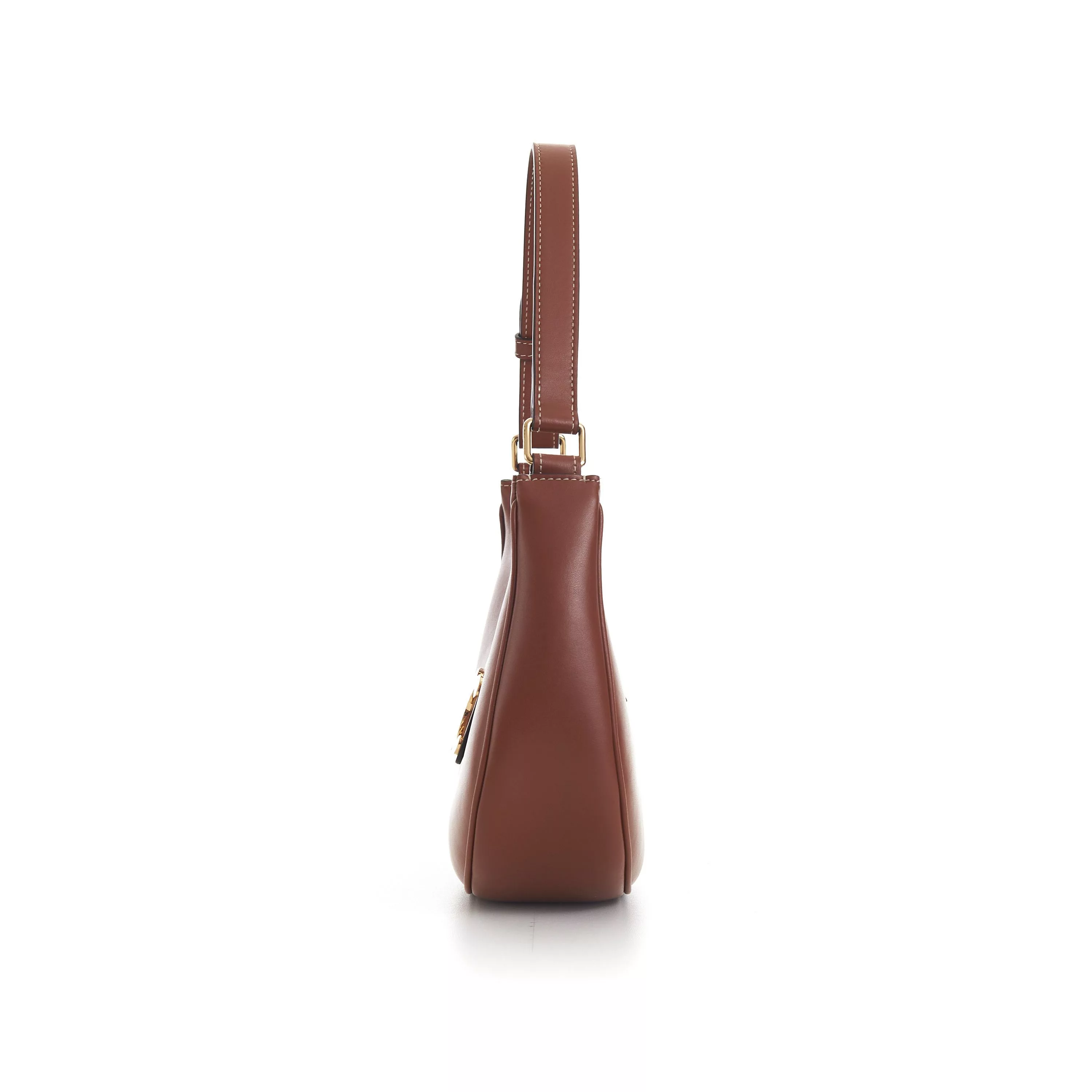 Celine Shoulder Bags Celine Medium AVA Triomphe Bag - Tan Brown Smooth Calfskin Luxury