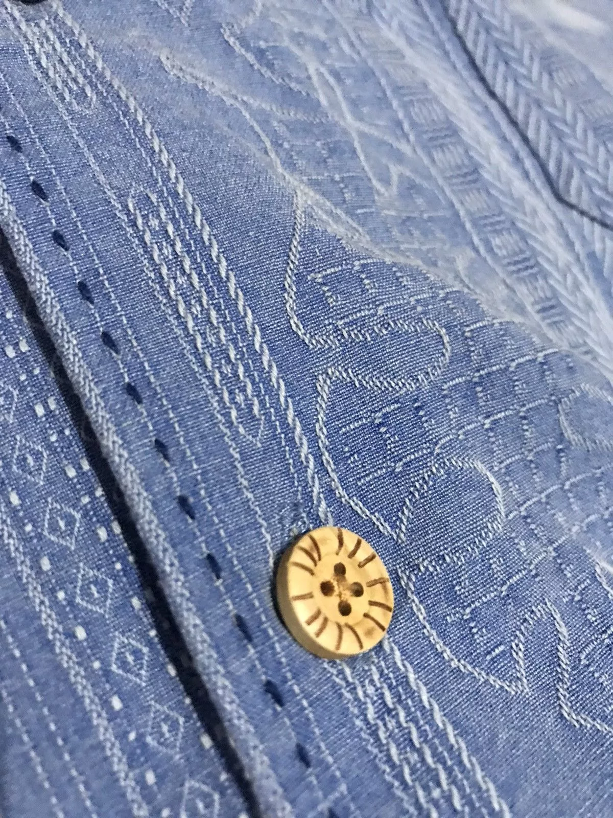 Other Shirts Button Ups Other PURE SILK CUBAN CAMP COLLAR SUMMER BUTTON UP Blue