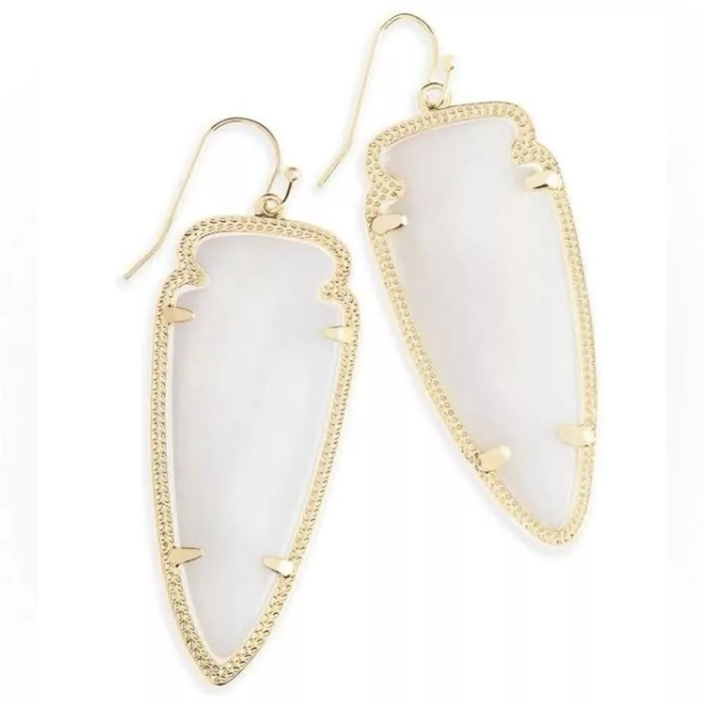 Kendra Scott Earrings Kendra Scott Skylar White Mother of Pearl Gold Earrings