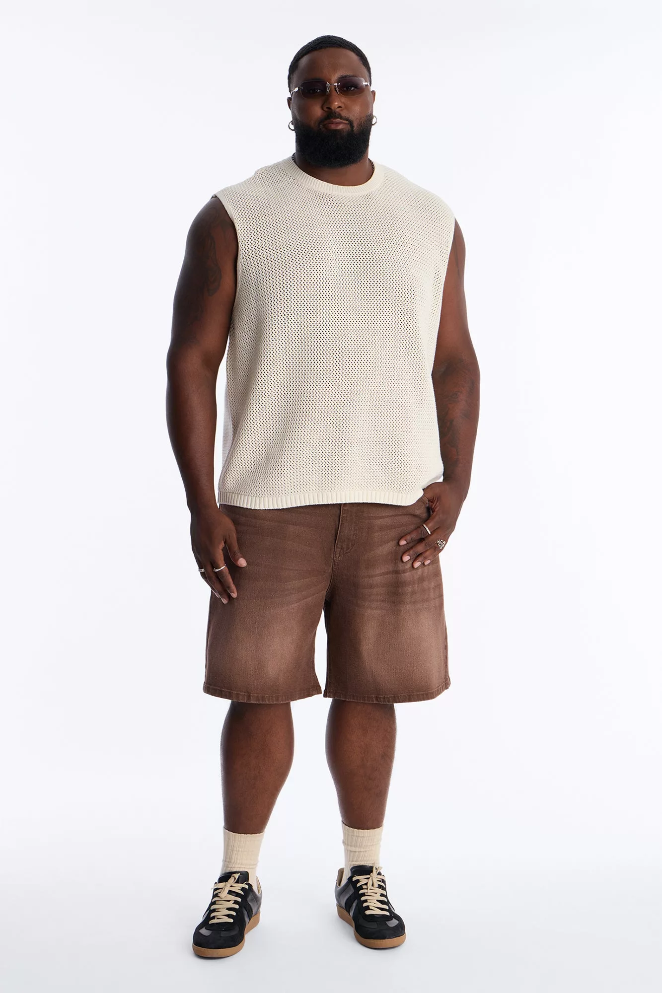 Essential Hue Relaxed Denim Short - Brown