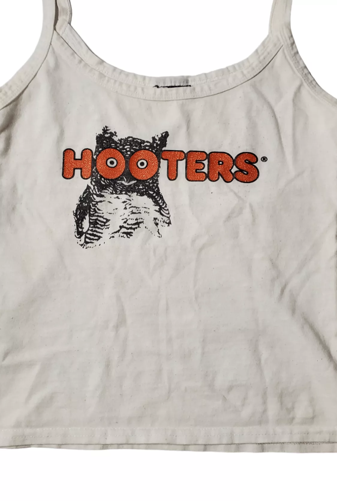 Vintage Crop Tops Vintage Hooters White