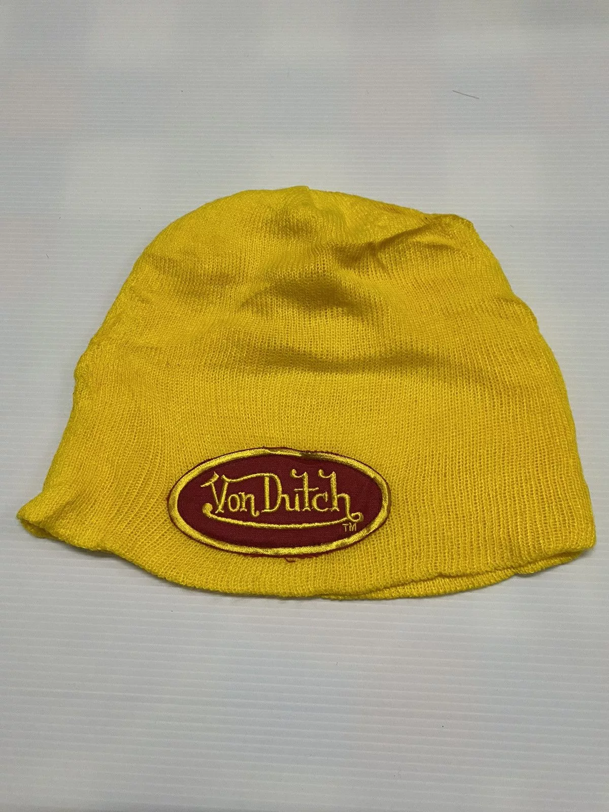Von Dutch Hats Von Dutch Patches Beanie Hat Yellow