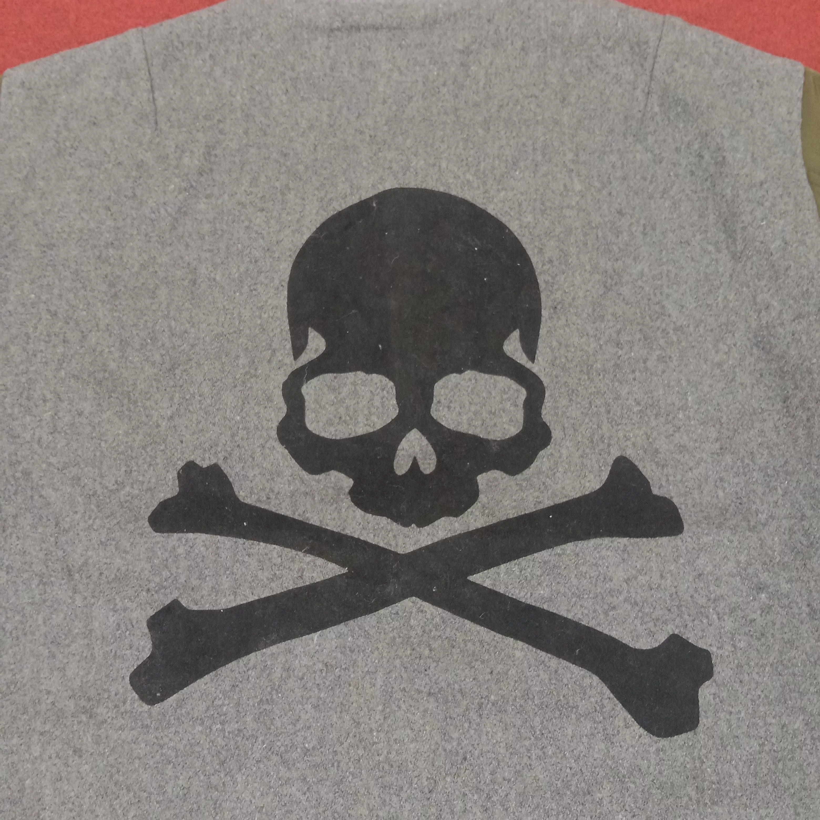 HARE Bombers Hare Streetwear Style Custom Skulls Design Bomber Jacket Gray