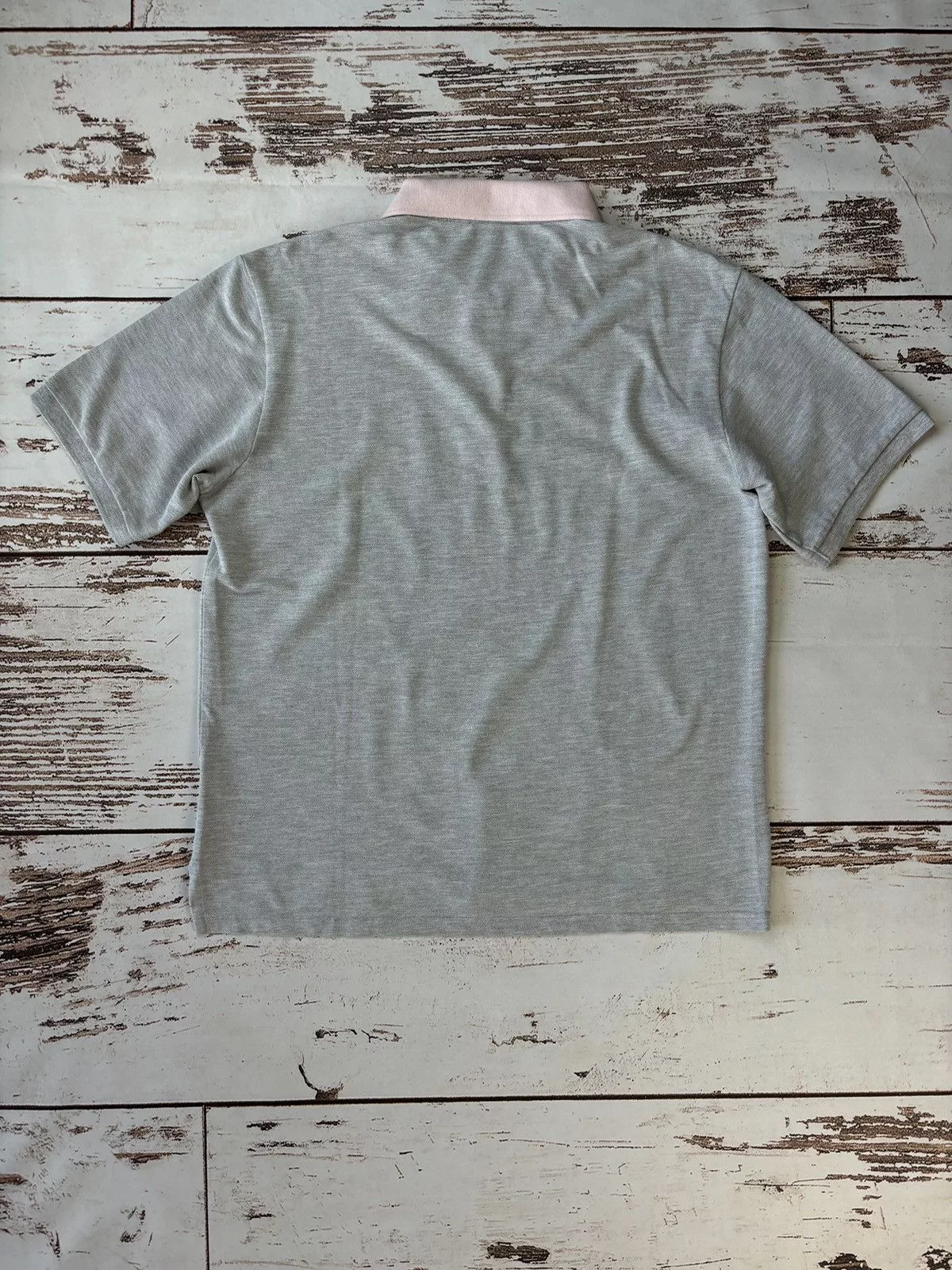 Vintage Polos Vintage × Yves Saint Laurent Yves Saint Laurent Big Logo Polo Shirt Gray