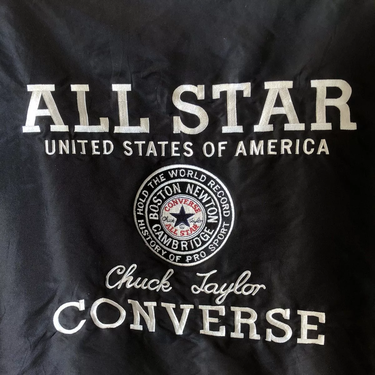Converse Raincoats CONVERSE spellout embroidered logo raincoat Black