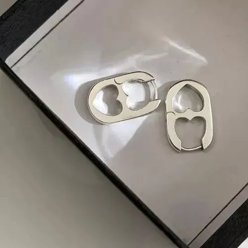 Other Earrings Other Heart Earrings Silver Streetwear
